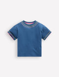 Relaxed Embroidered T-shirt-Navy