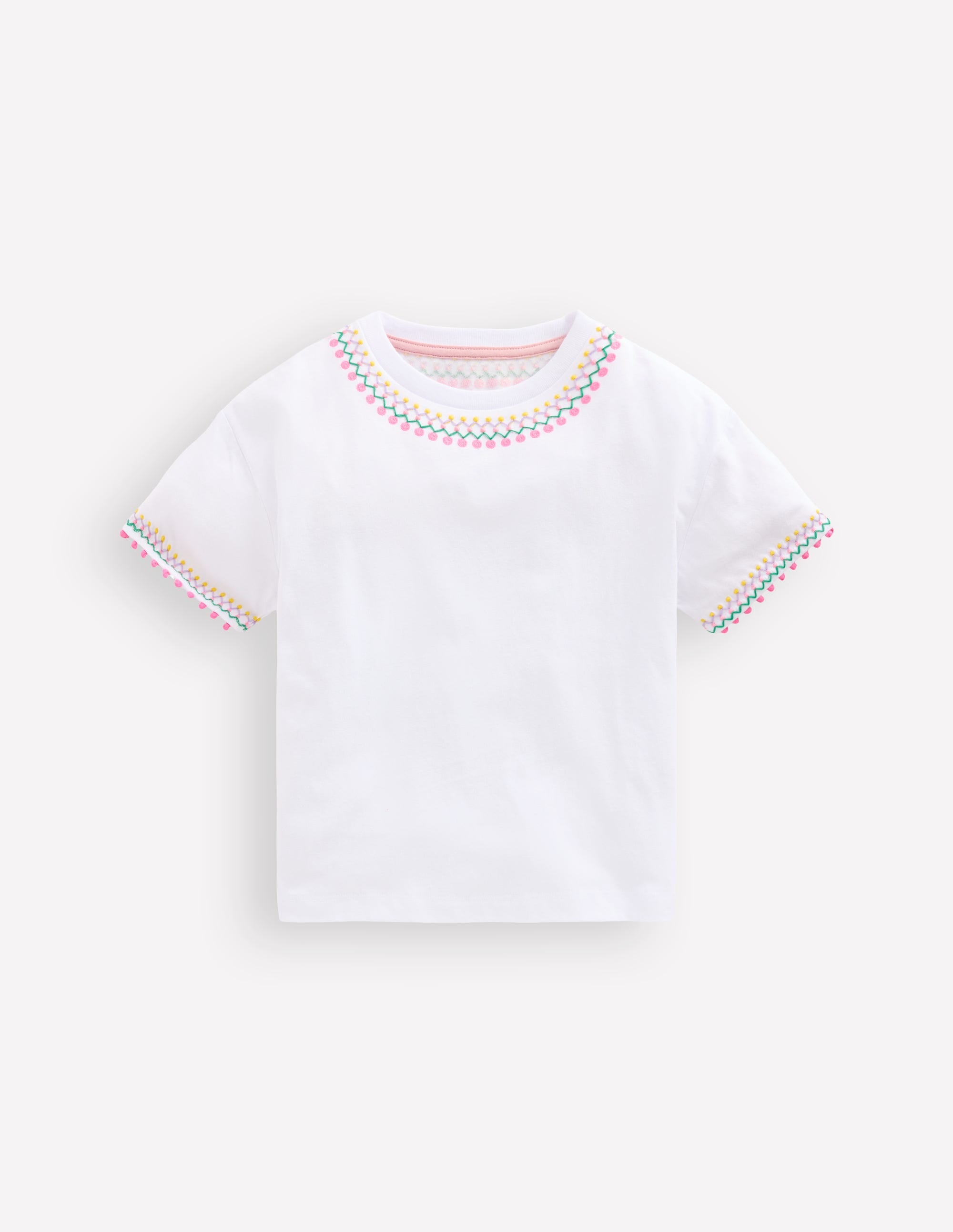 Relaxed Embroidered T-shirt-White - Image 1