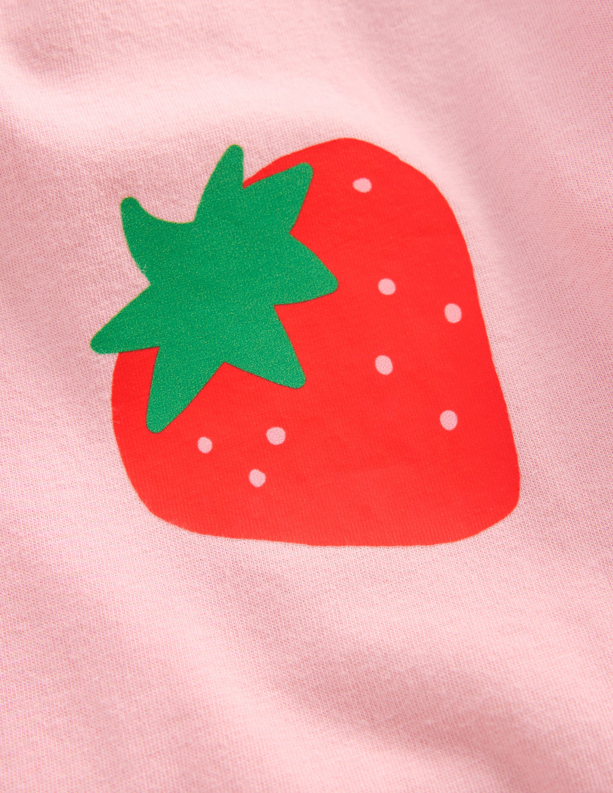 Short Sleeve Printed T-Shirt-Pink Strawberries - Image 3