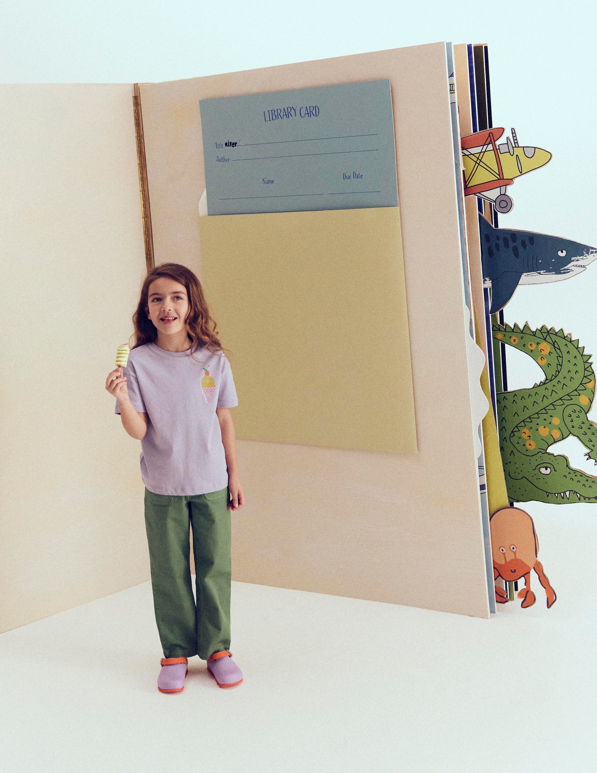 Short Sleeve Printed T-Shirt-Purple Ice Creams-1