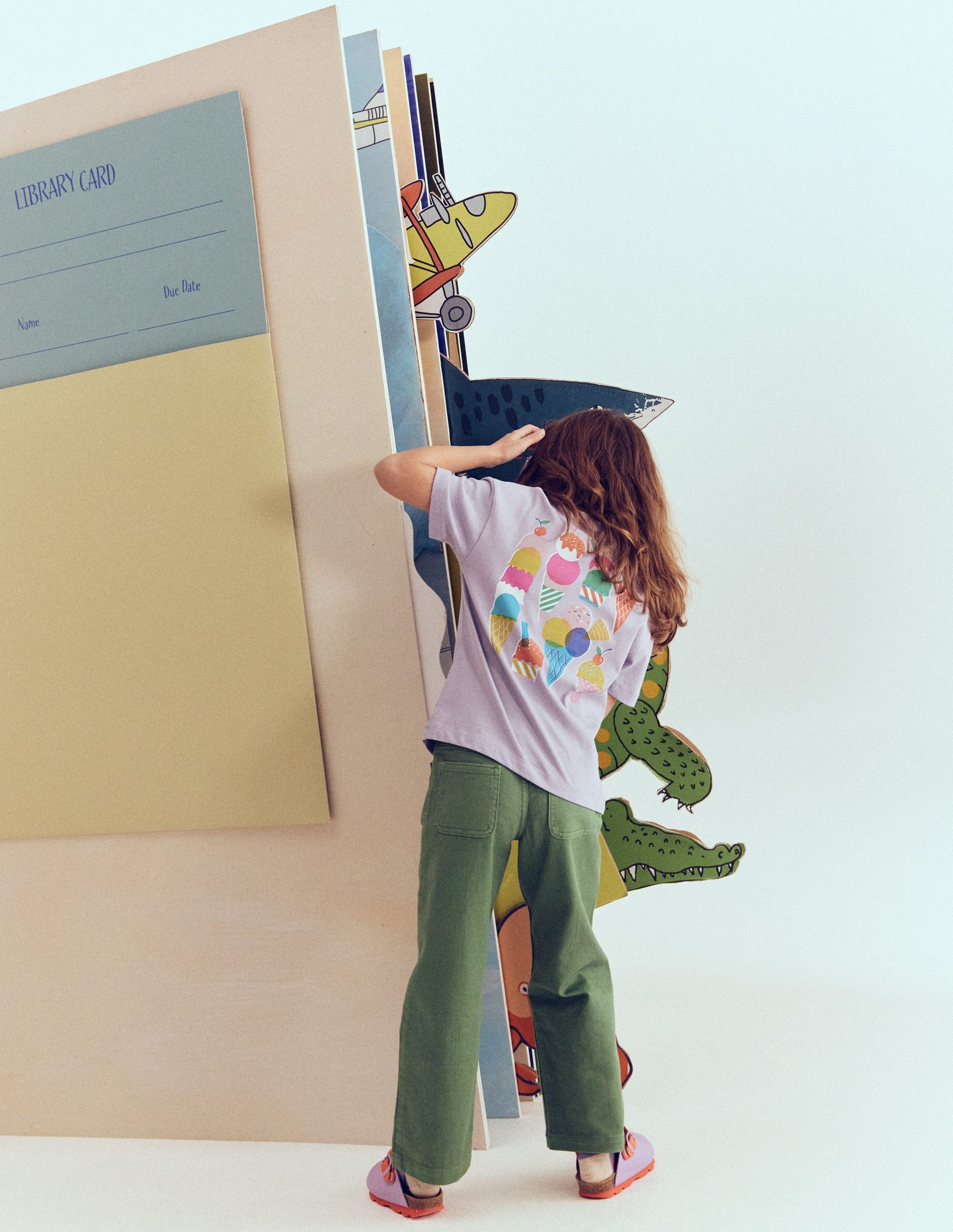 Short Sleeve Printed T-Shirt-Purple Ice Creams-2