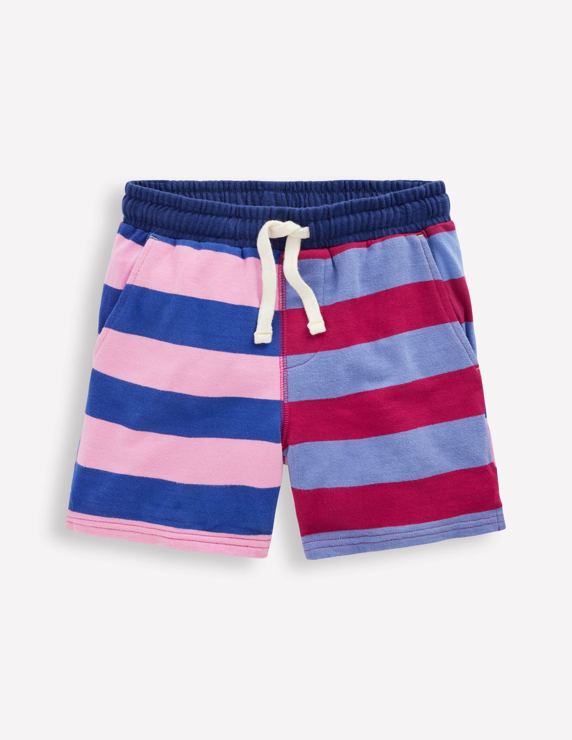 Printed Jersey Shorts-Multi Hotch Potch Stripe - Image 1