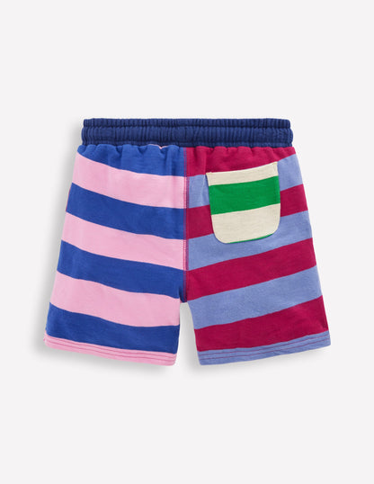 Printed Jersey Shorts-Multi Hotch Potch Stripe-3