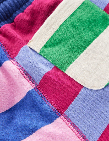 Printed Jersey Shorts-Multi Hotch Potch Stripe-4