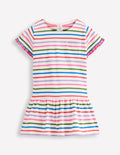 Dropped Sleeve Tunic-Multi Stripe