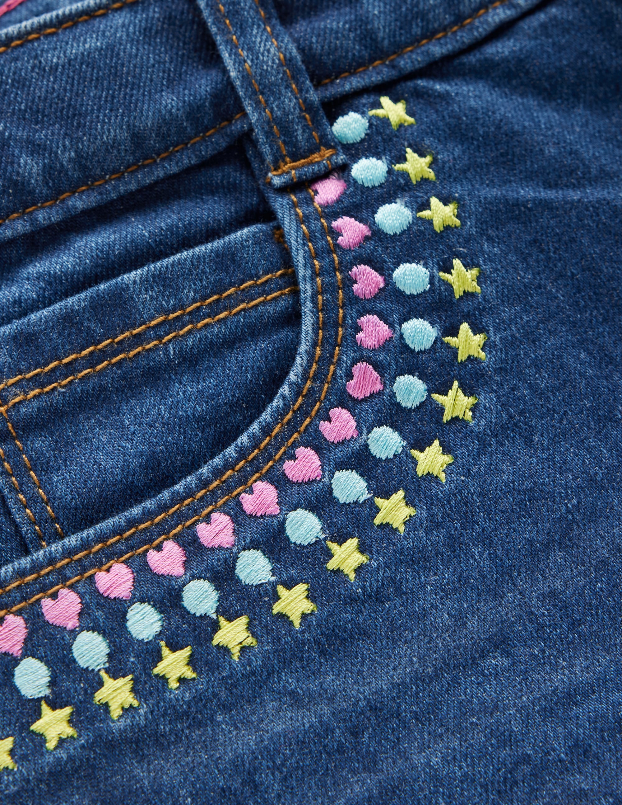 Denim Shorts-Mid Vintage Embroidered - Image 3
