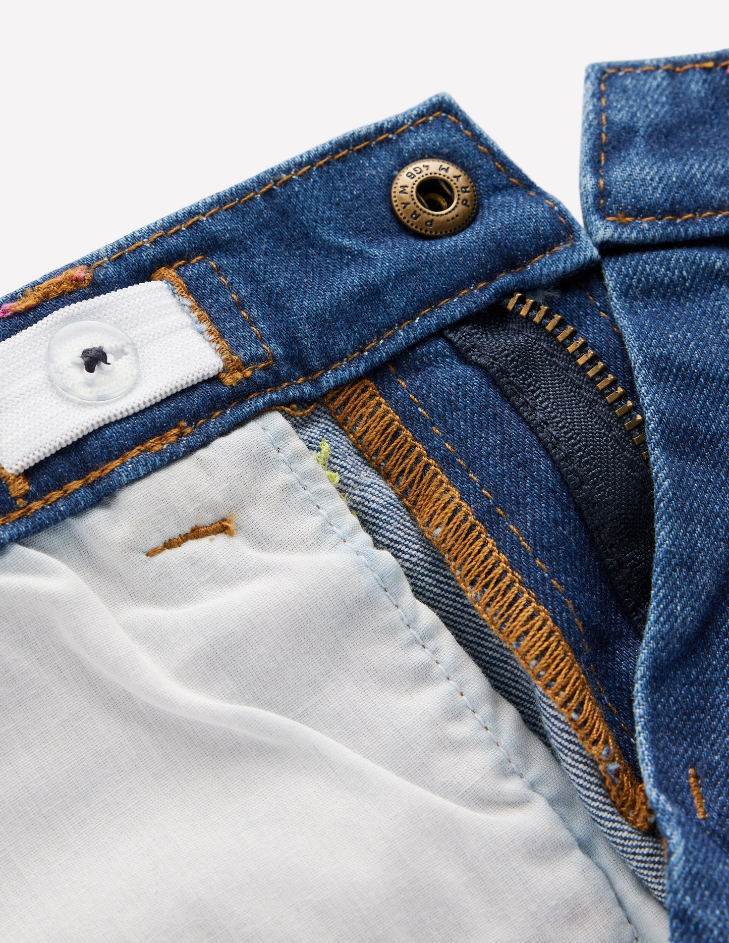 Denim Shorts-Mid Vintage Embroidered