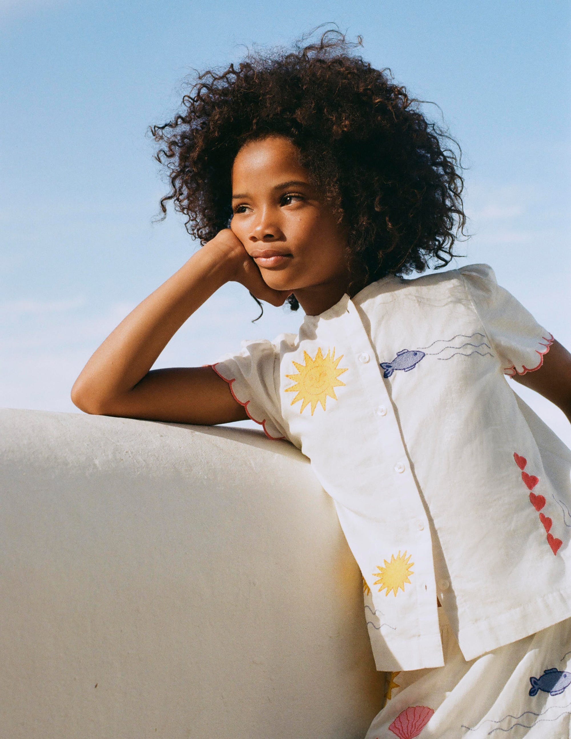 Button - through Blouse - Soft Ivory Embroidery | Boden USA