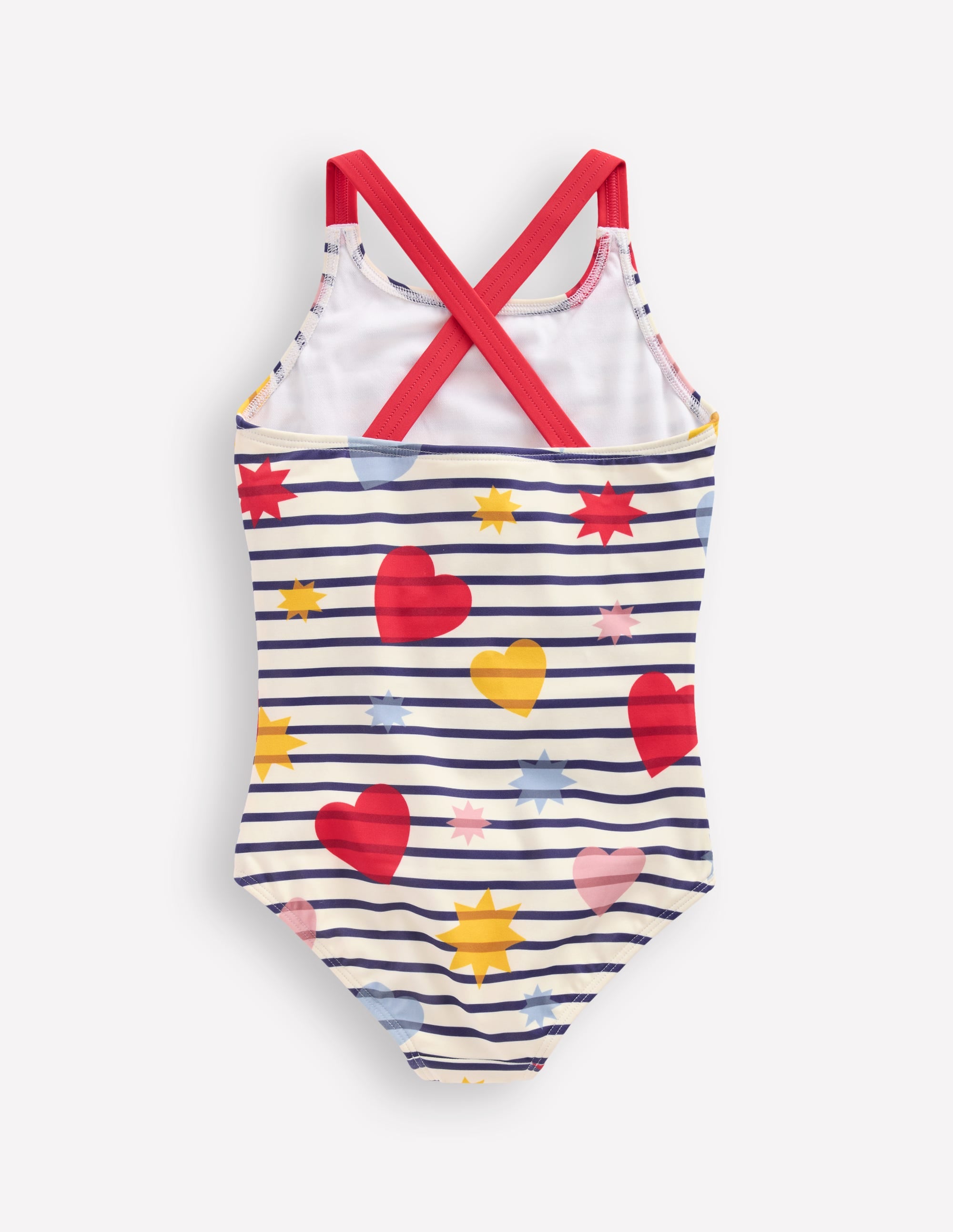 Cross-Back Printed Swimsuit-Multi Celestial Stripe - Image 2