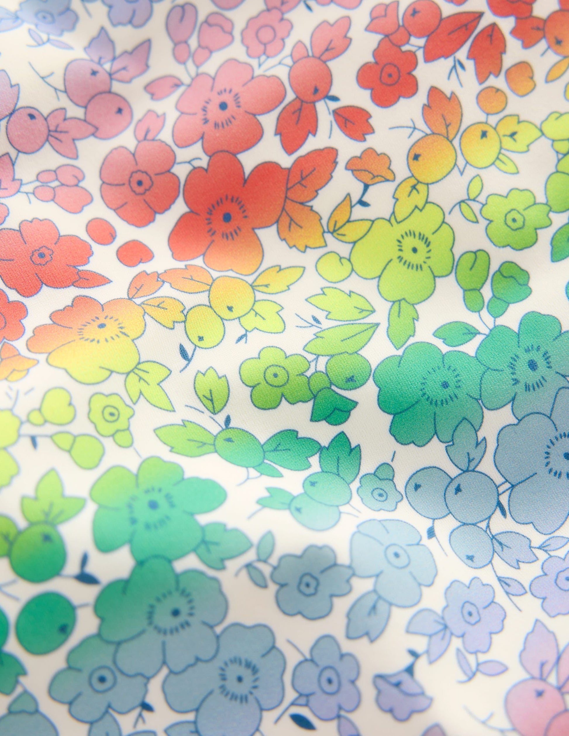 Cross-back Printed Swimsuit-Rainbow Ombre Flowerbed-3