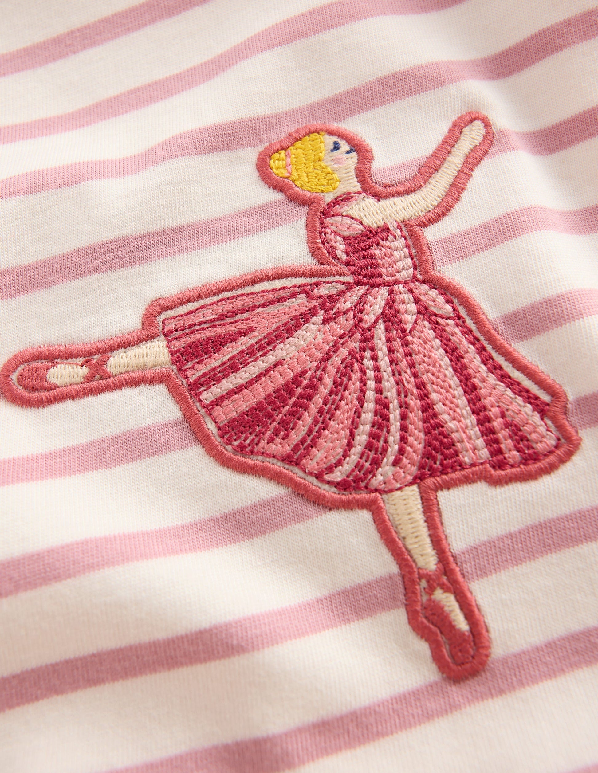 Pretty Frill T-shirt-Pink Stripe Ballerinas-3