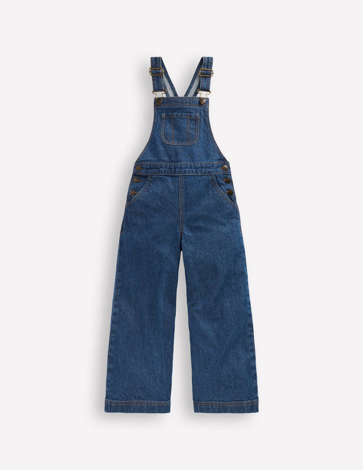 Wide Leg Overalls-Denim