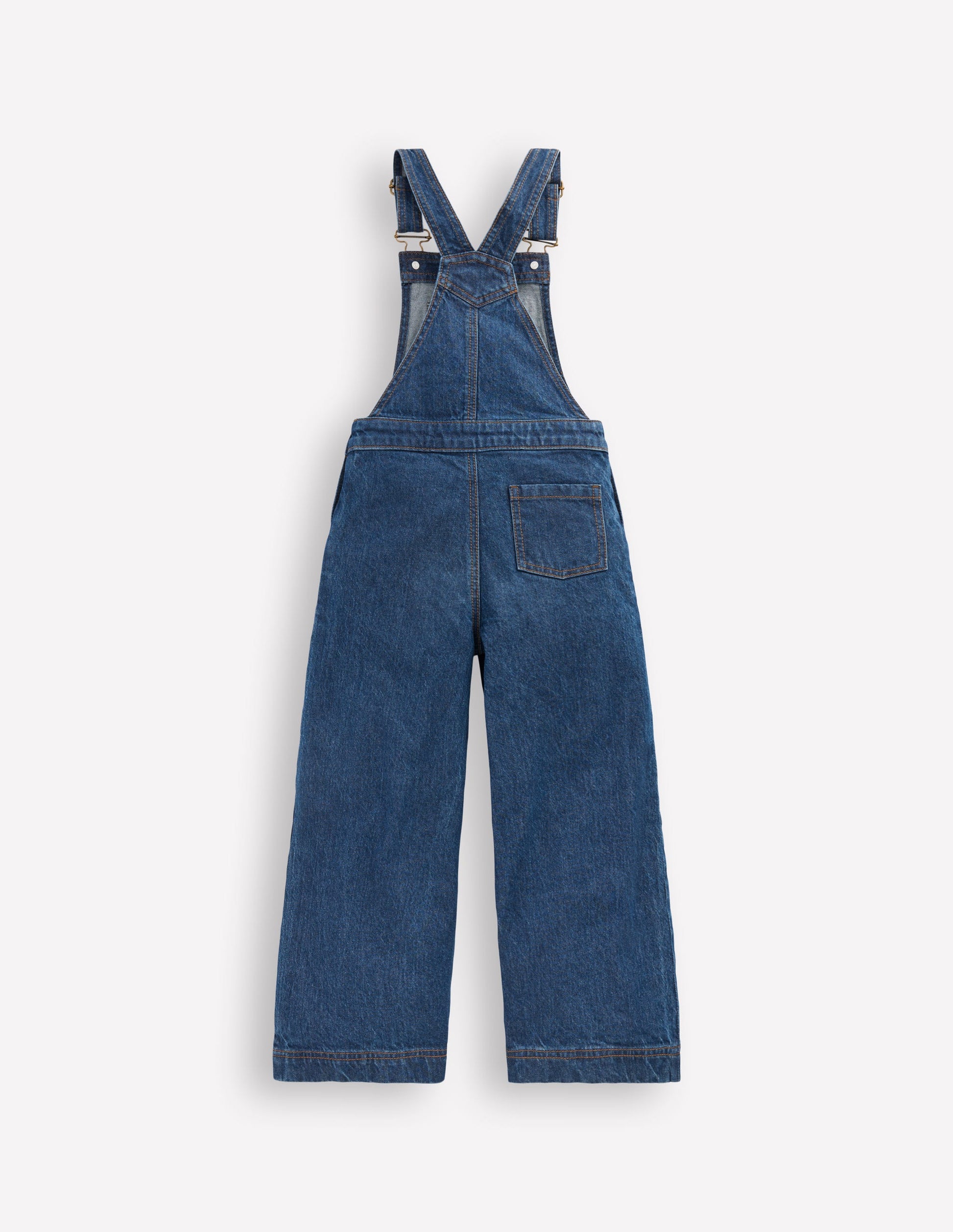 Wide Leg Overalls-Denim-2