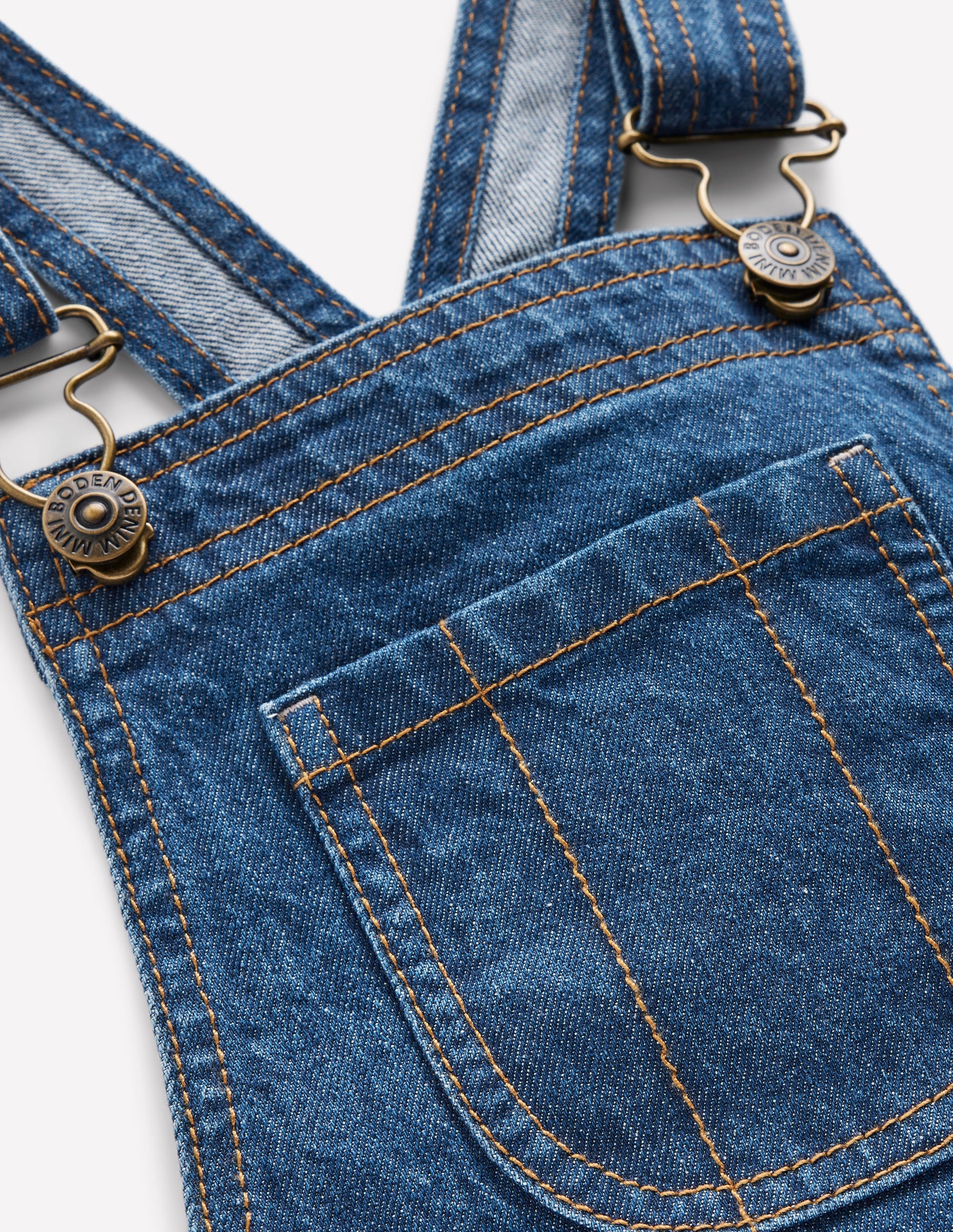 Wide Leg Overalls-Denim-4