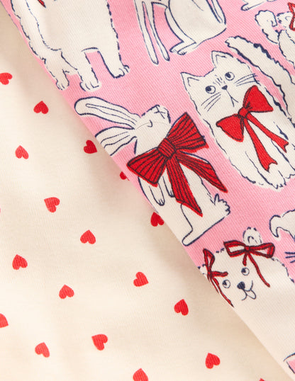Twin Pack Snug Pajamas-Bubblegum Pink Favourite Pets-3