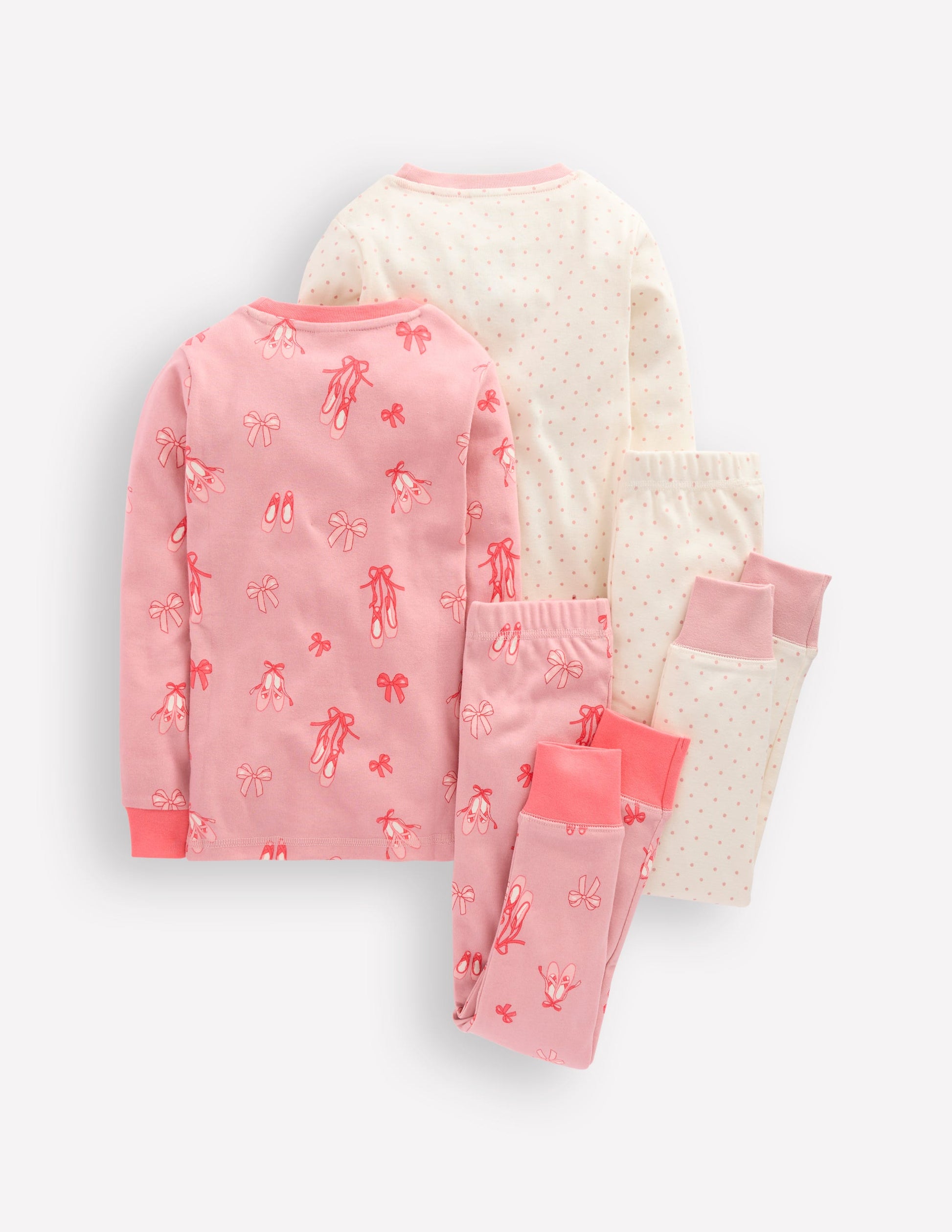 Twin Pack Snug Pajamas-Vintage Pink Ballet Shoes-2