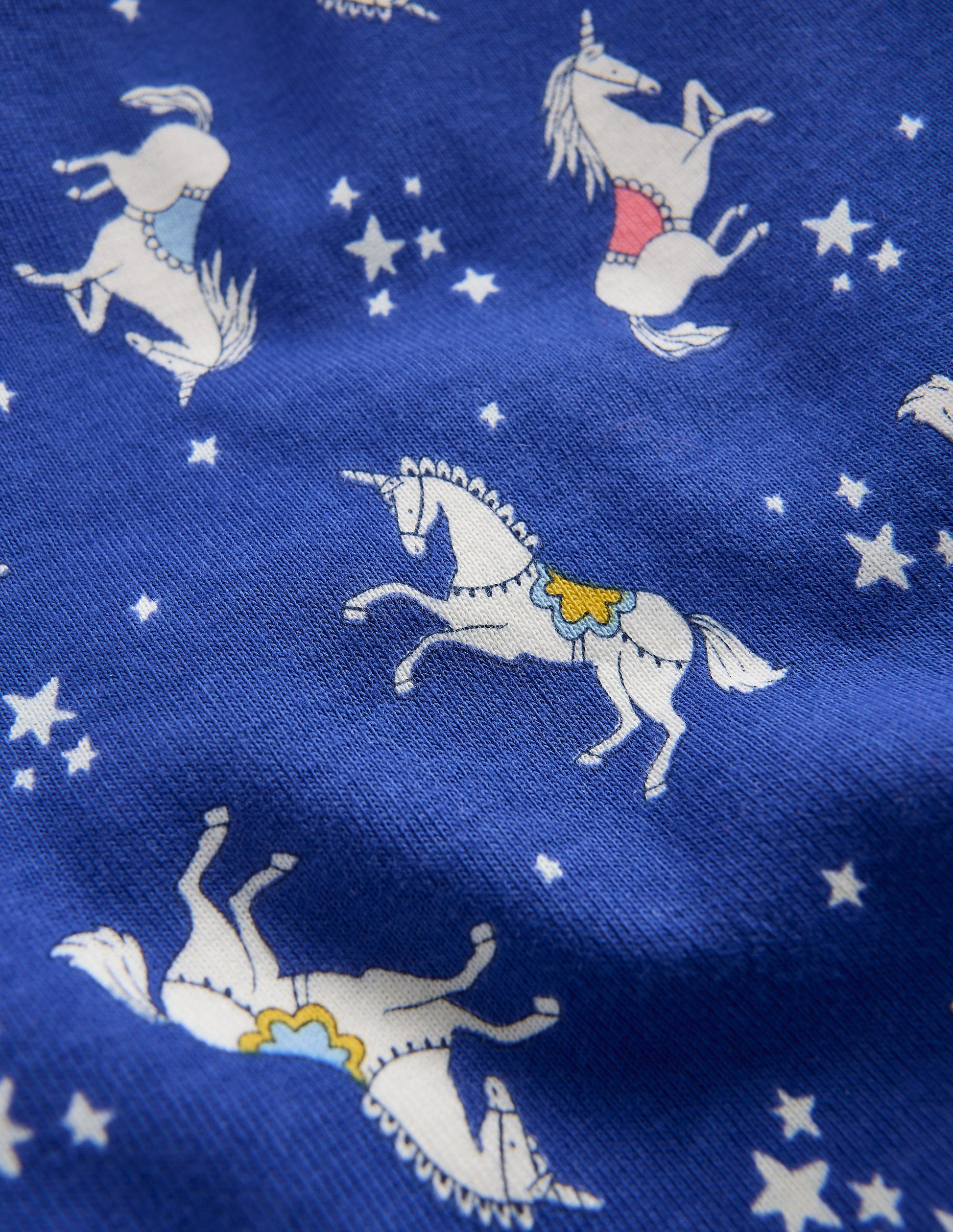 Snug Glow-In-The-Dark Pajamas-Sapphire Blue Unicorns-3