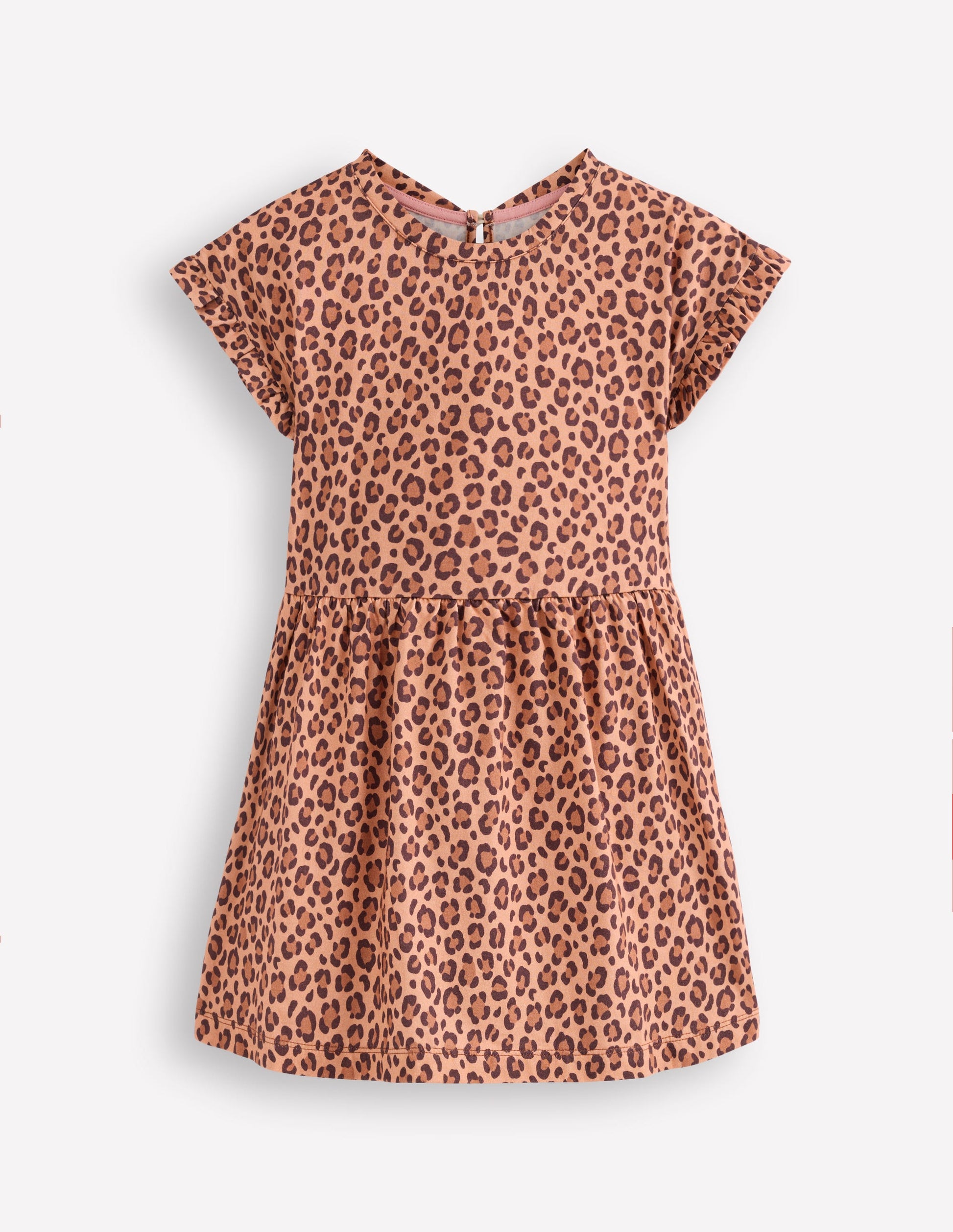 Boden Girls Jersey T-Shirt Dress in Brown | Size 11-12 Years