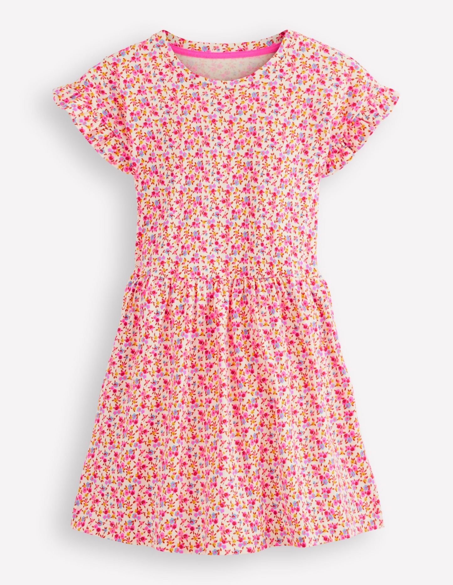 Jersey T-Shirt Dress-Ditsy Floral