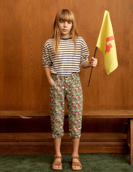 Capri Pants-Multi Summerflower Bed