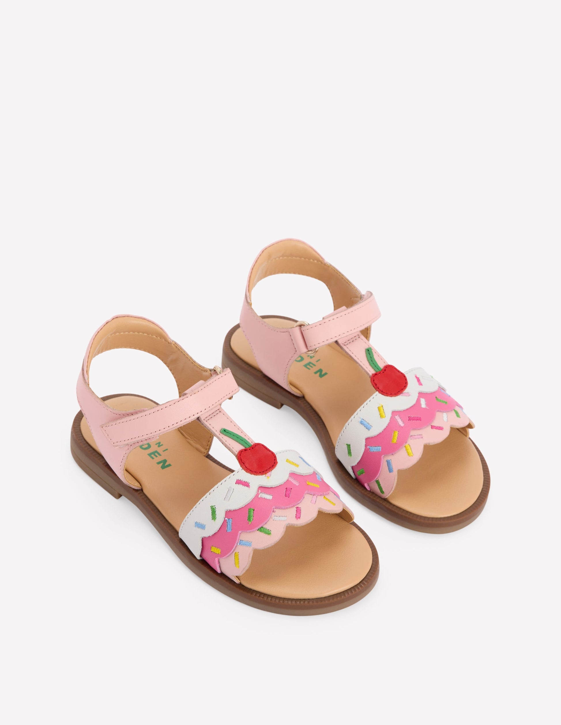 Fun Leather Sandals-Ice Cream-1