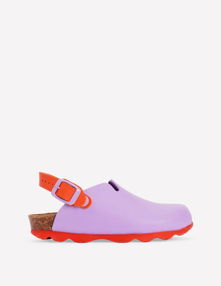 Colourblock Clogs-VIOLET TULIP/ HOT CORAL