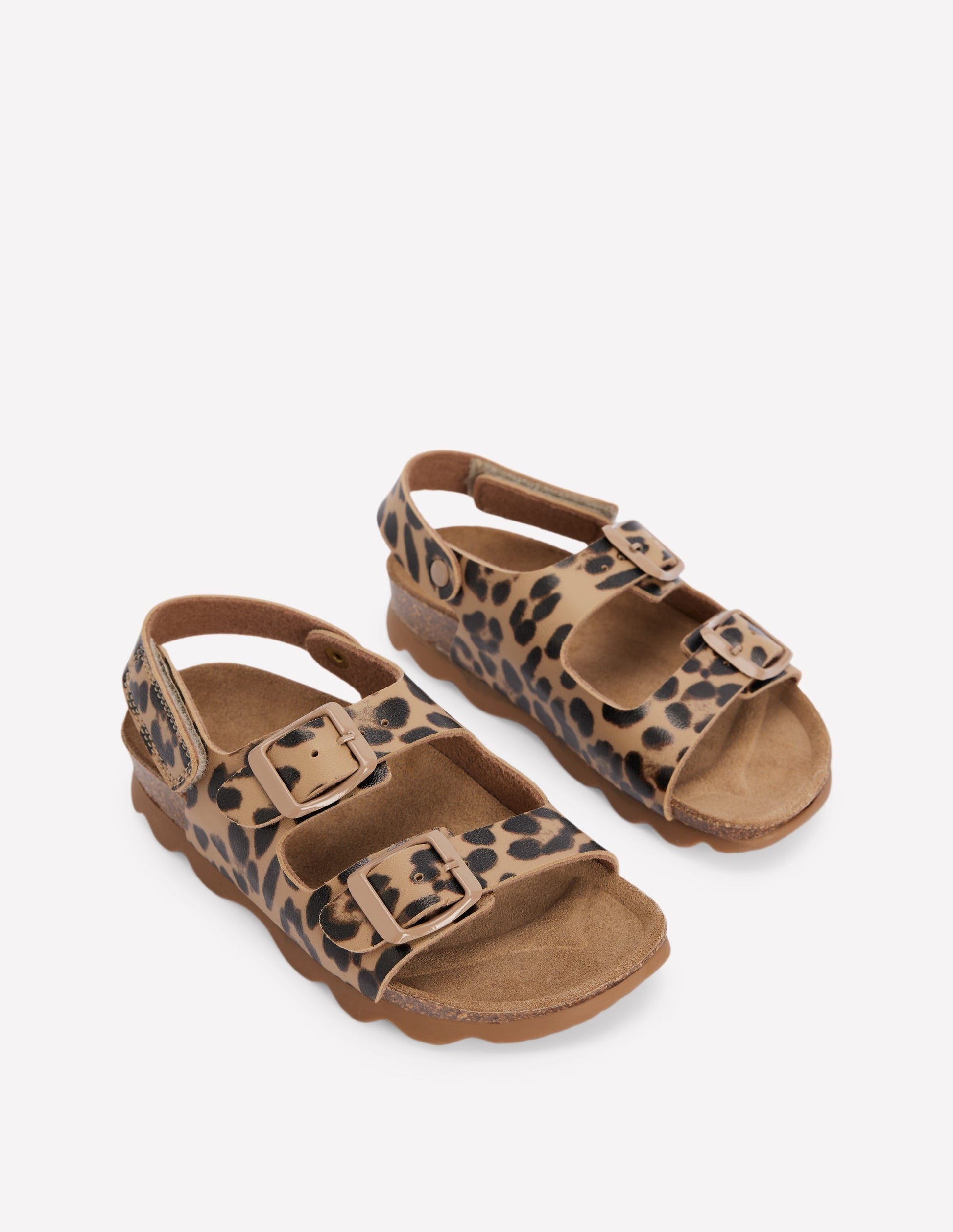Colourblock Sandals-Leopard-2