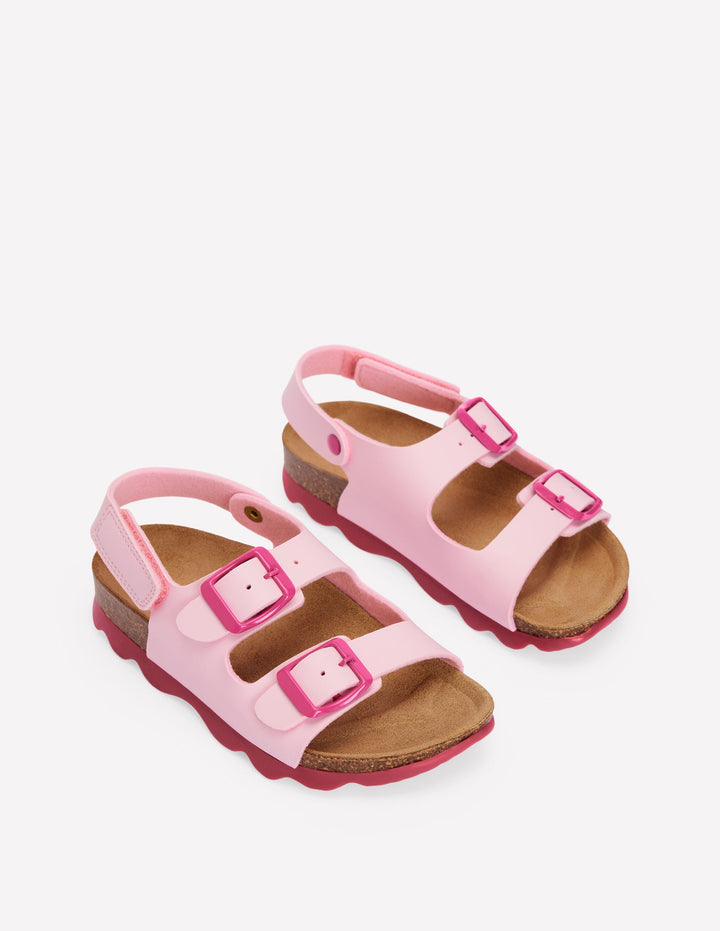 Colourblock Sandals-Pink
