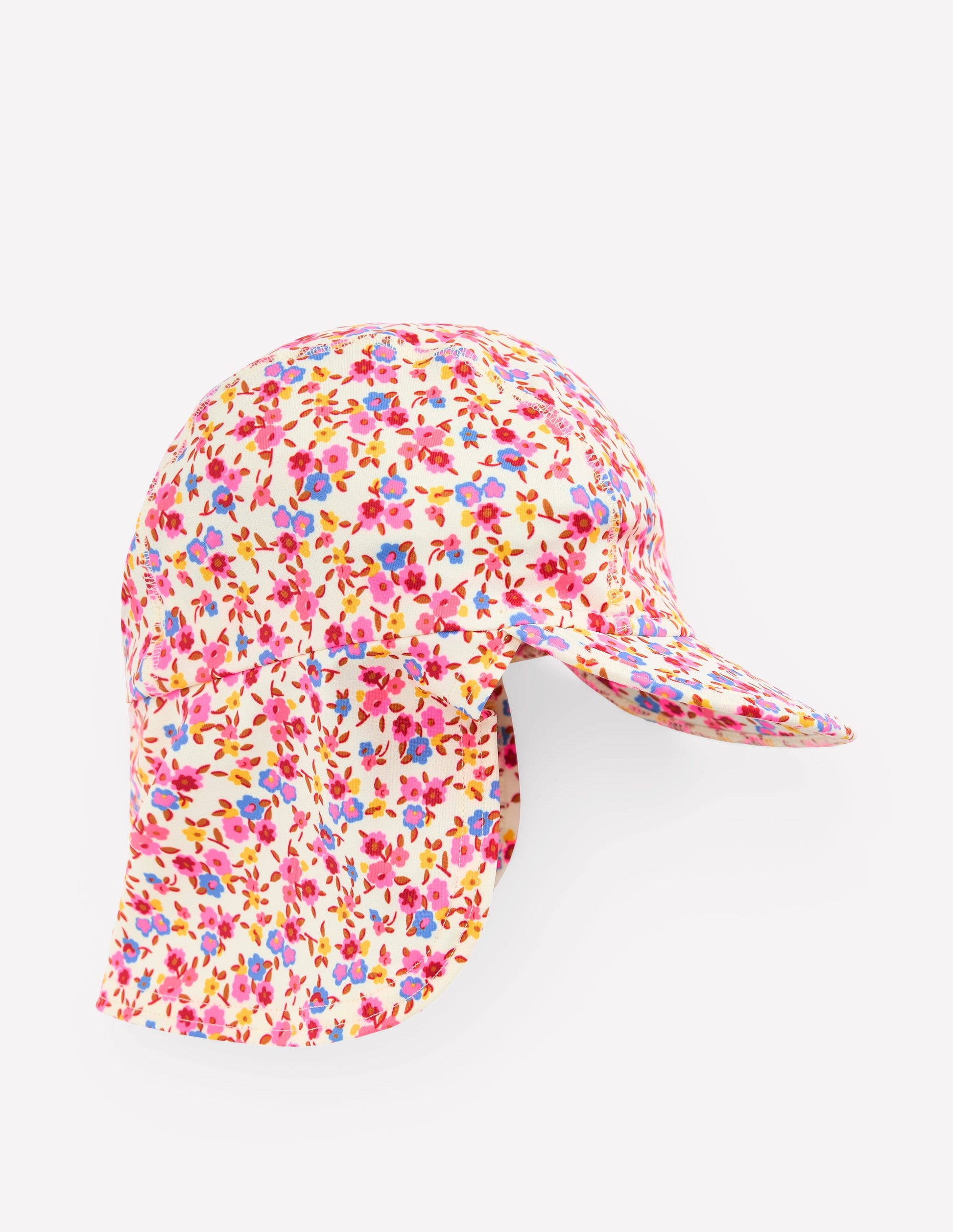 Fun Sun Safe Girls Hat-Pink Ditsy Floral-1
