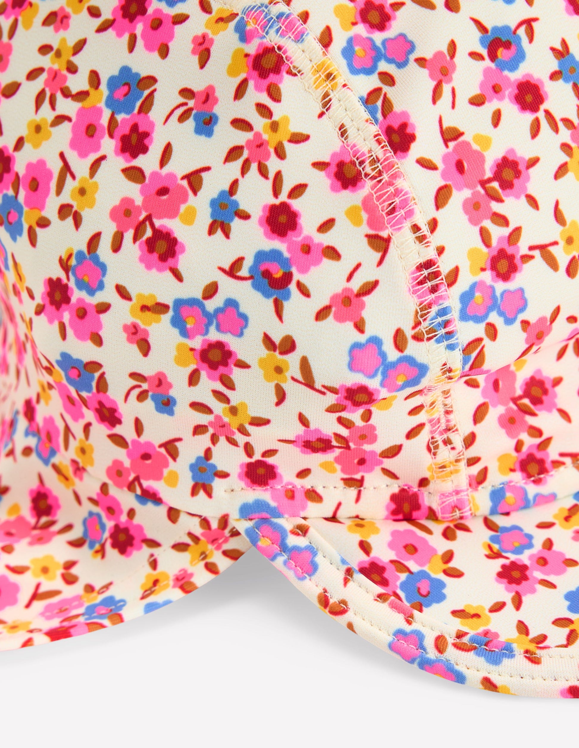 Fun Sun Safe Girls Hat-Pink Ditsy Floral-2