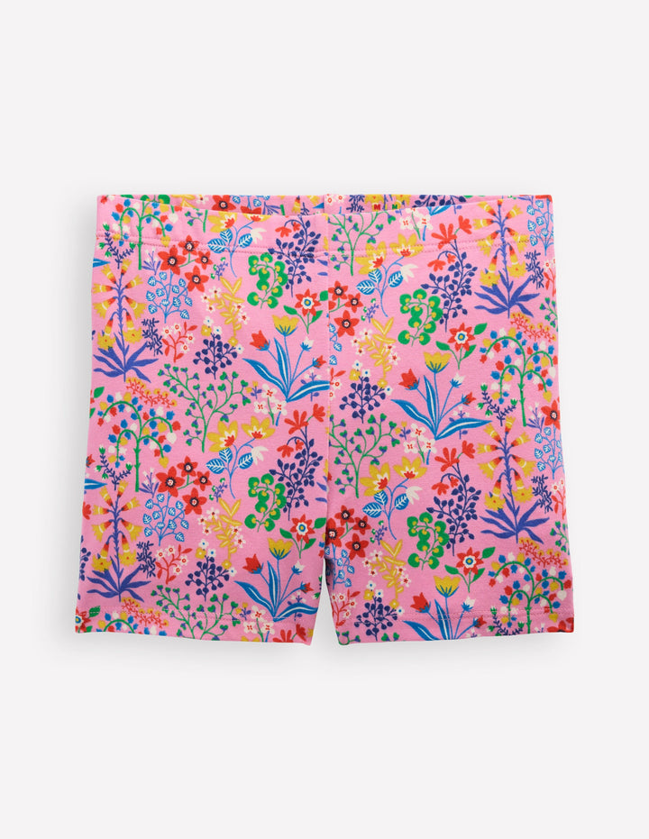 Cartwheel Shorts-Meadowsweet Pink Garden Floral
