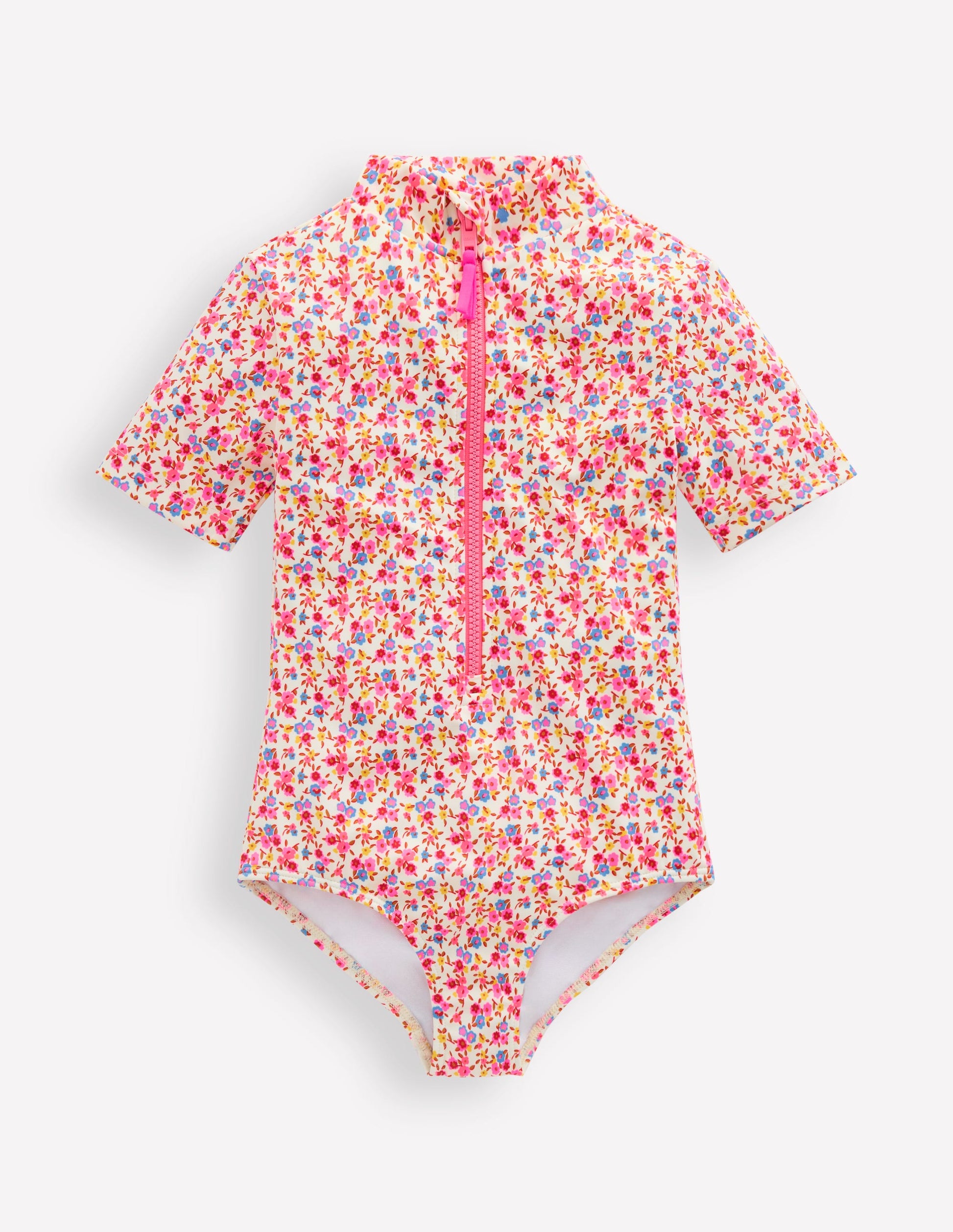 Short-sleeved Swimsuit-Papyrus Ditsy Floral-1