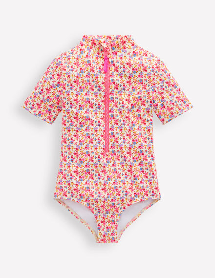 Short-sleeved Swimsuit-Papyrus Ditsy Floral