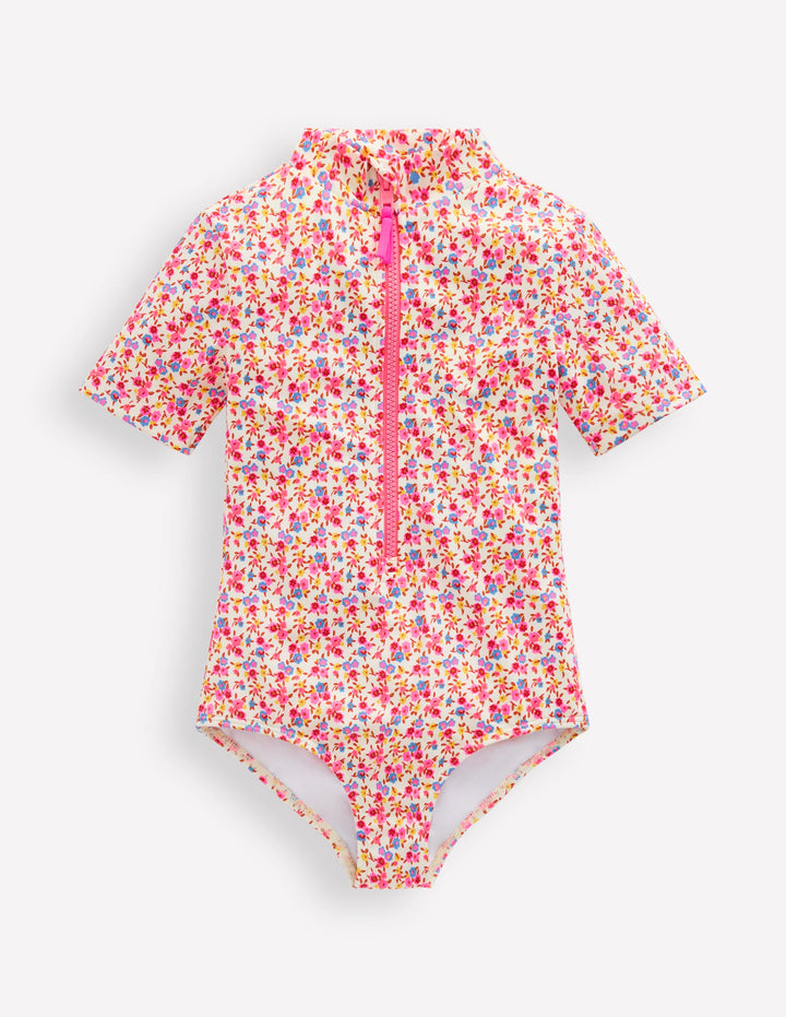Short-sleeved Swimsuit-Papyrus Ditsy Floral