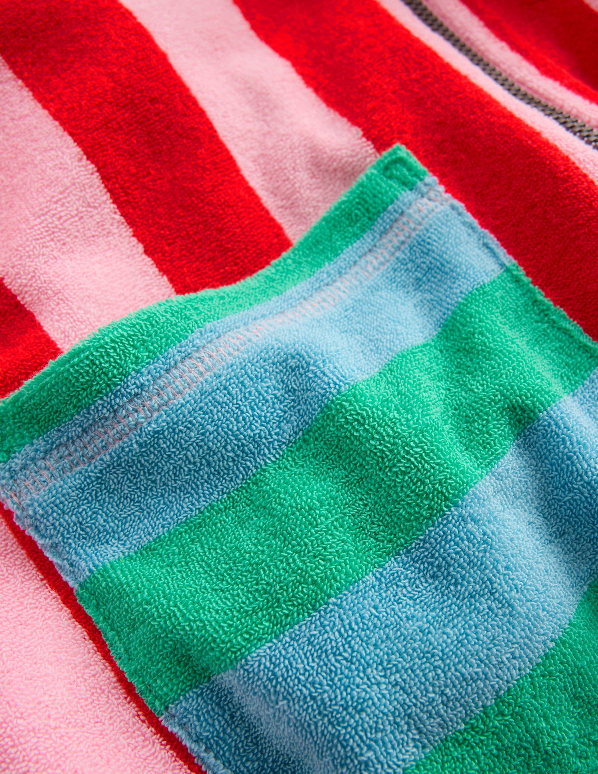 Romie Towelling Zip Throw-On-Multi Stripe-5