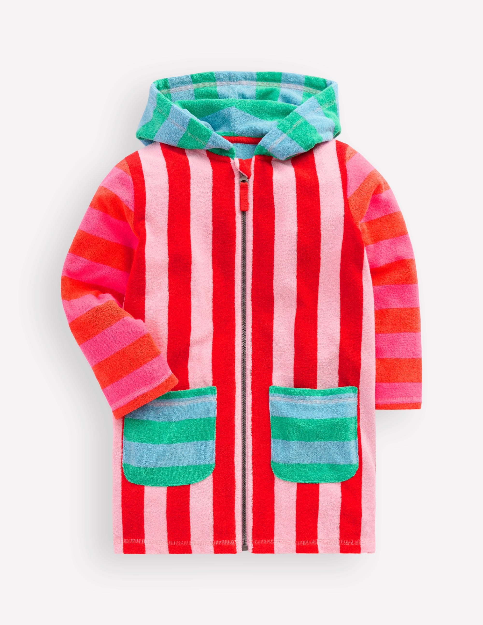 Romie Towelling Zip Throw-On-Multi Stripe - Image 3