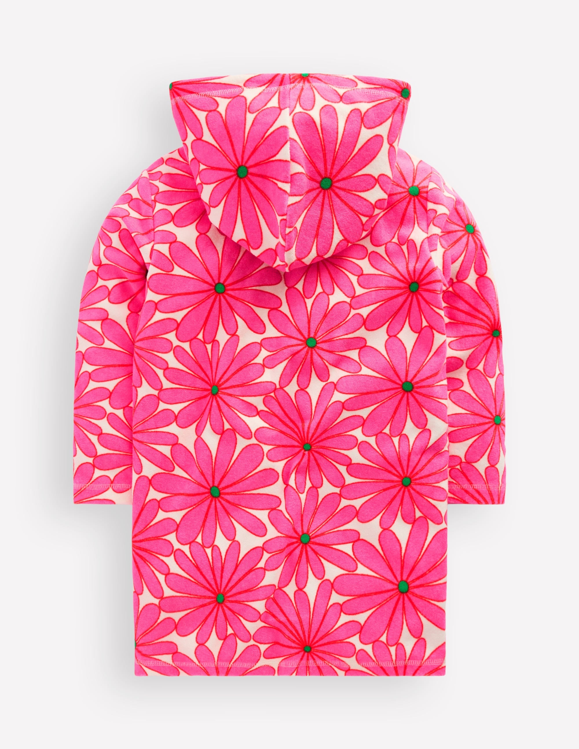 Romie Towelling Zip Throw-On-Festival Pink Giant Daisy - Image 4