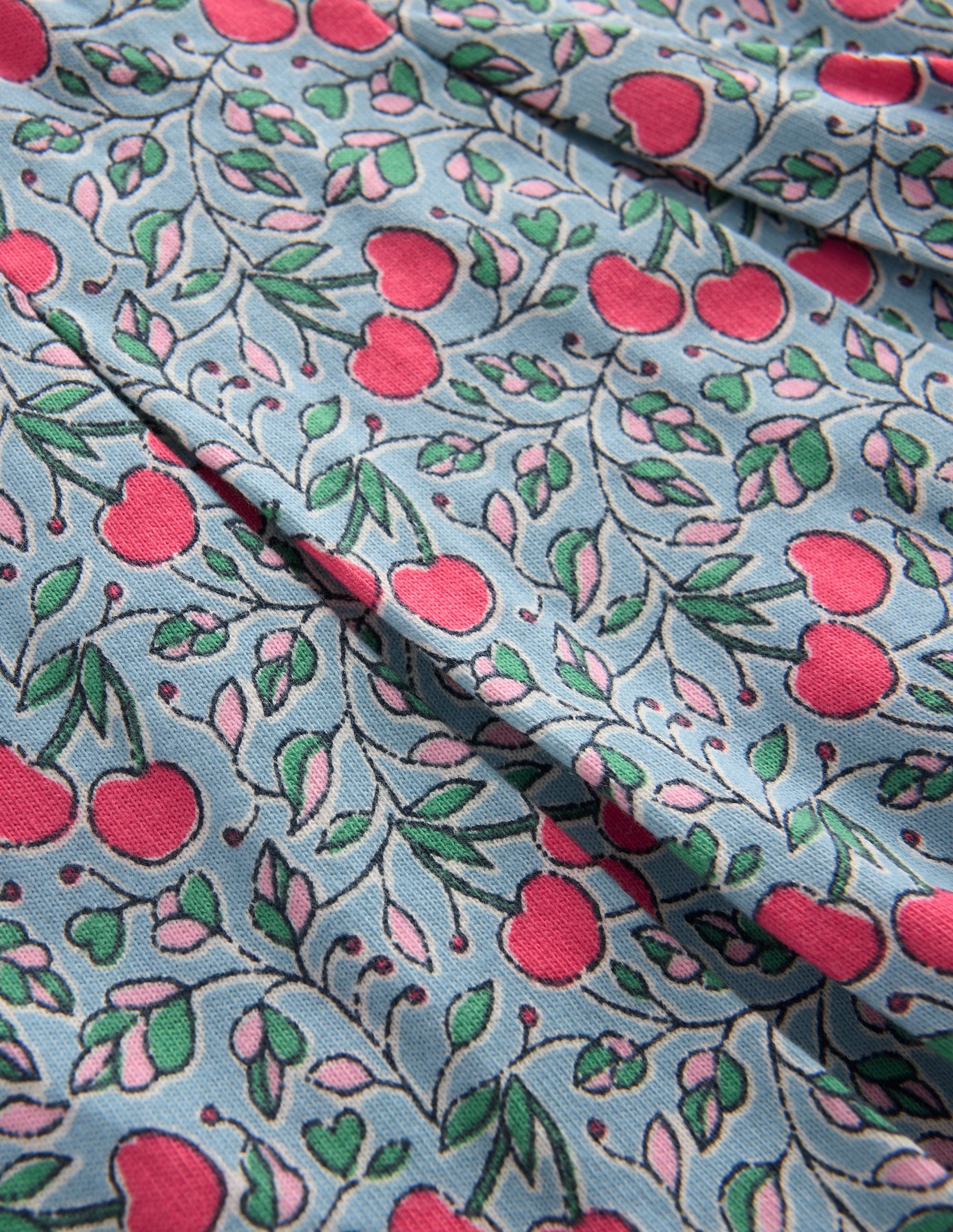 Pleated Jersey Skort-Blue Cherries-3