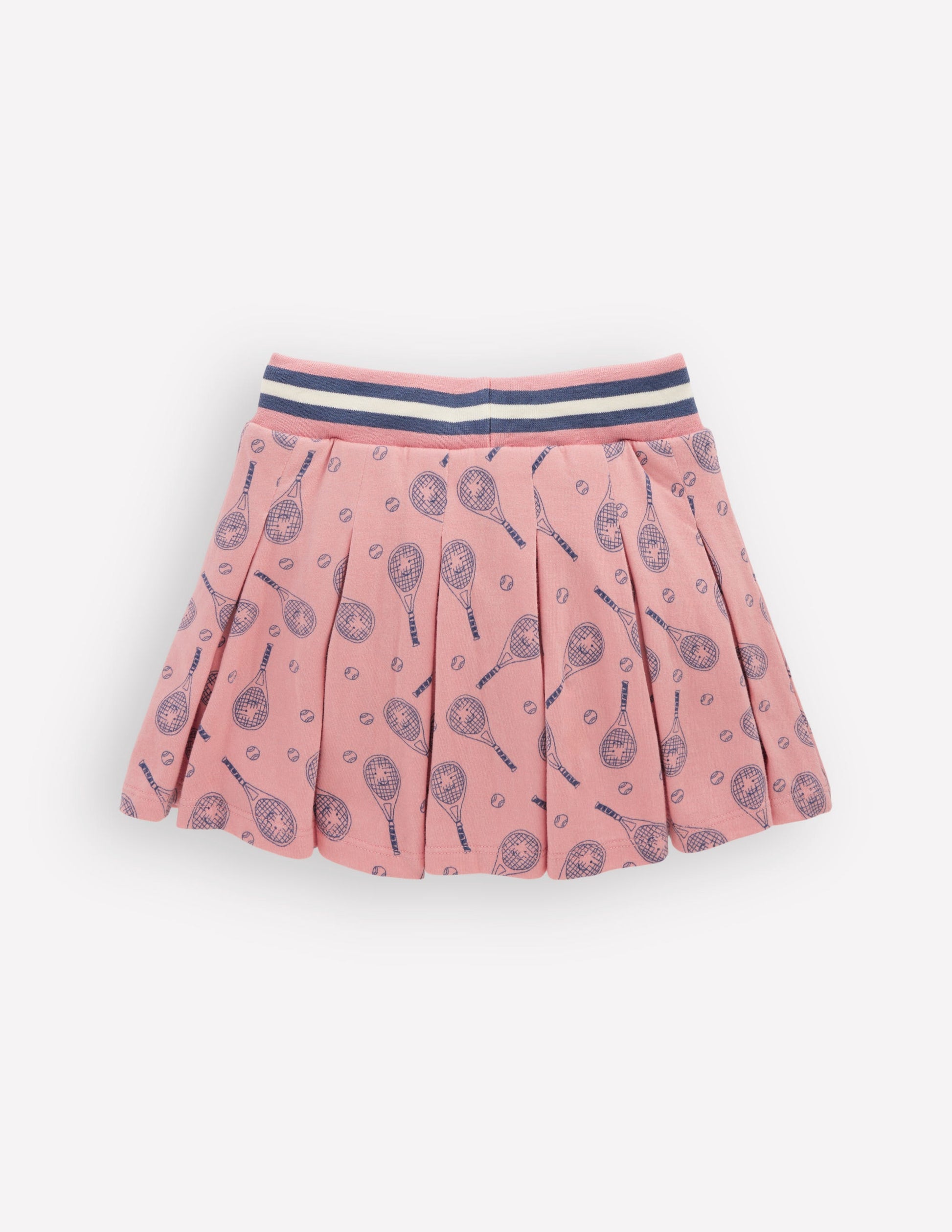 Pleated Jersey Skort-Pink Tennis-2