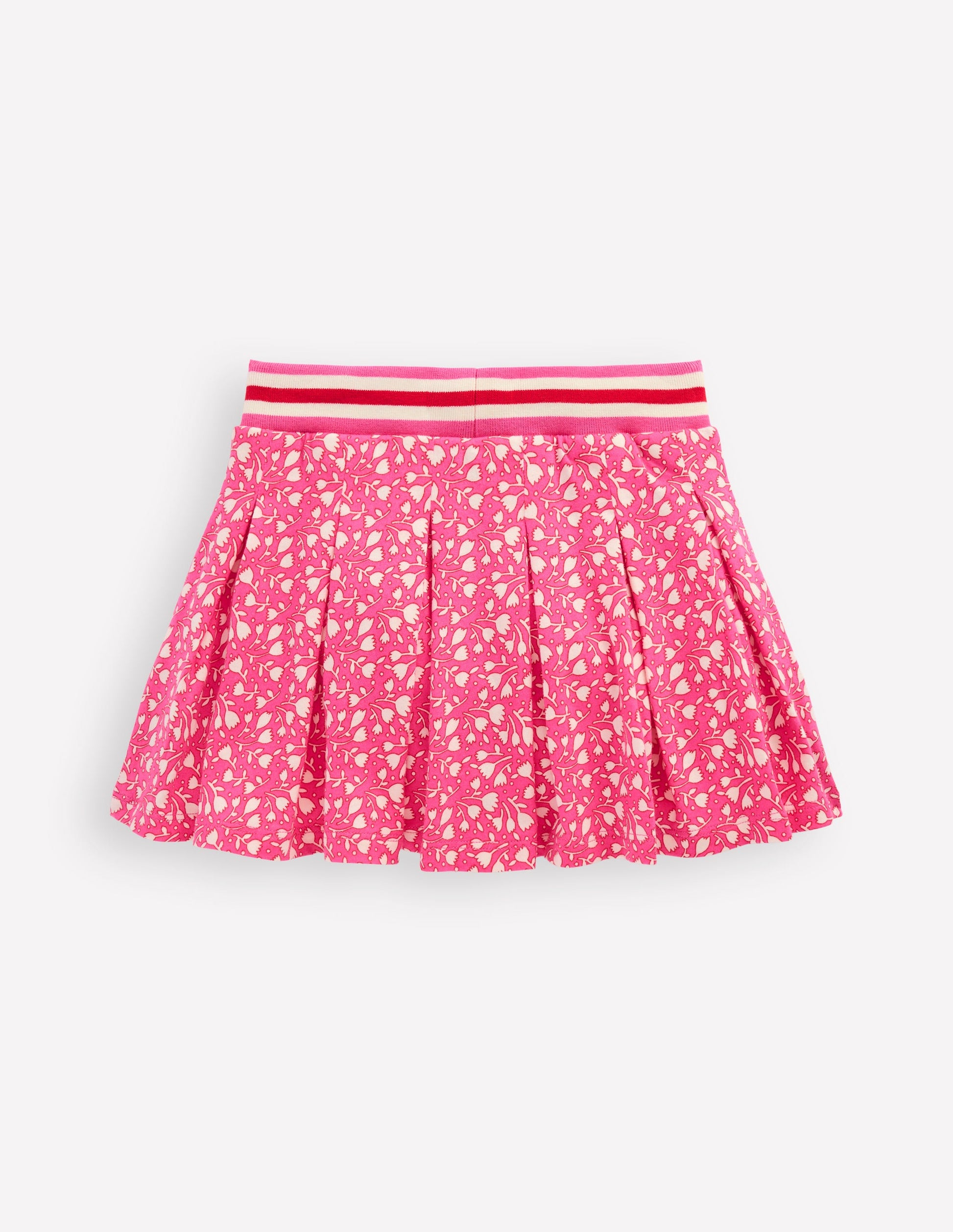Pleated Jersey Skort-Pink Tiny Tulip-2