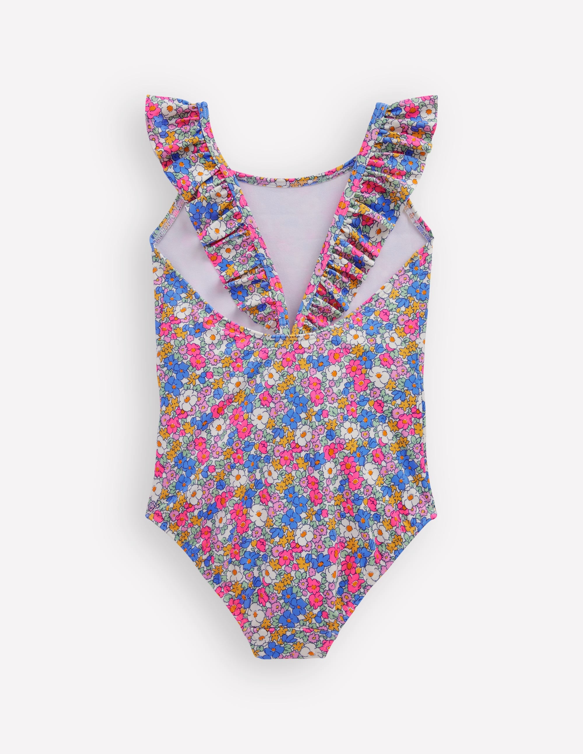 Hallie Frill Strap Swimsuit - Mini Summer Flowerbed | Boden USA