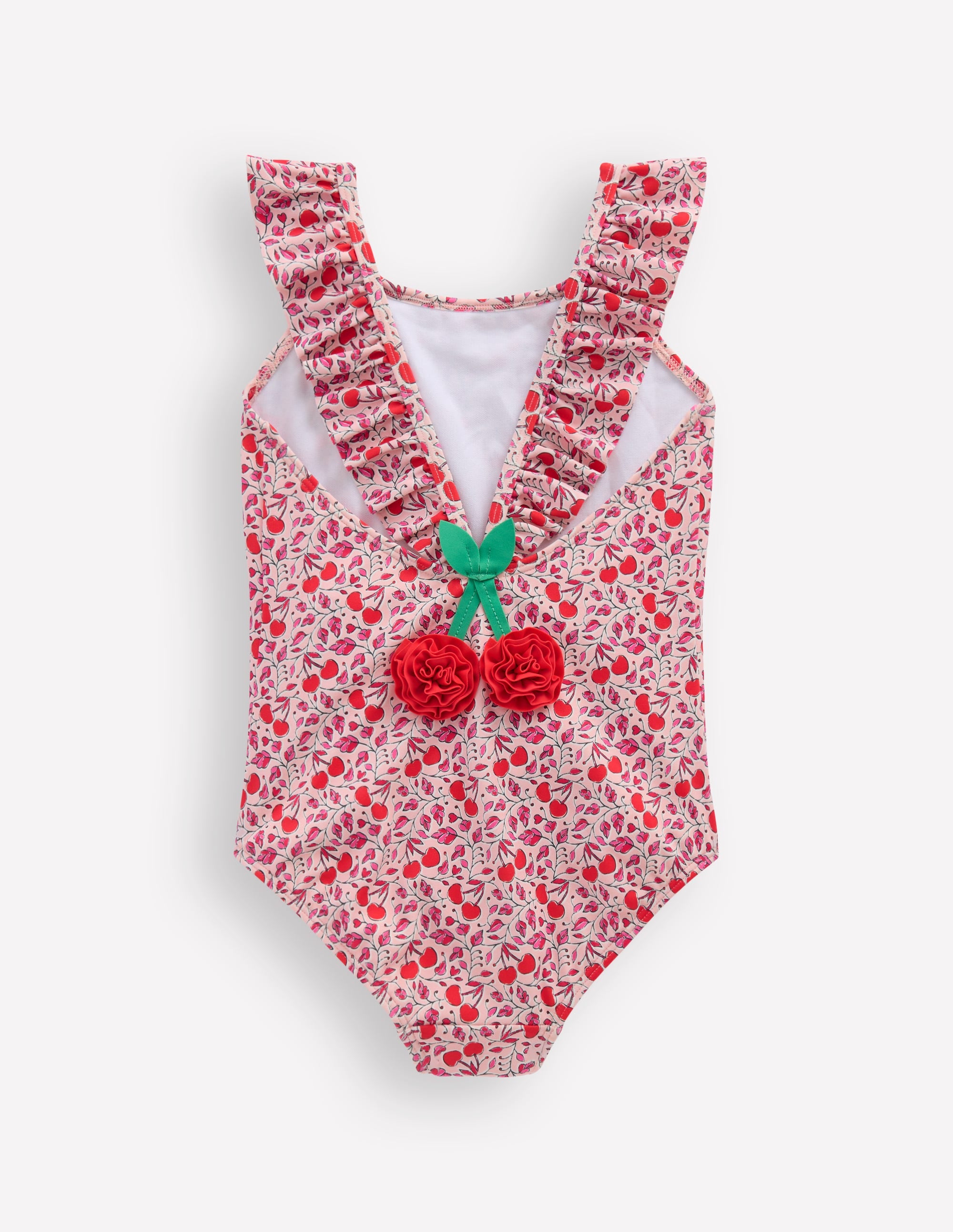 Hallie Frill Strap Swimsuit - Lotus Cherry Vine | Boden USA