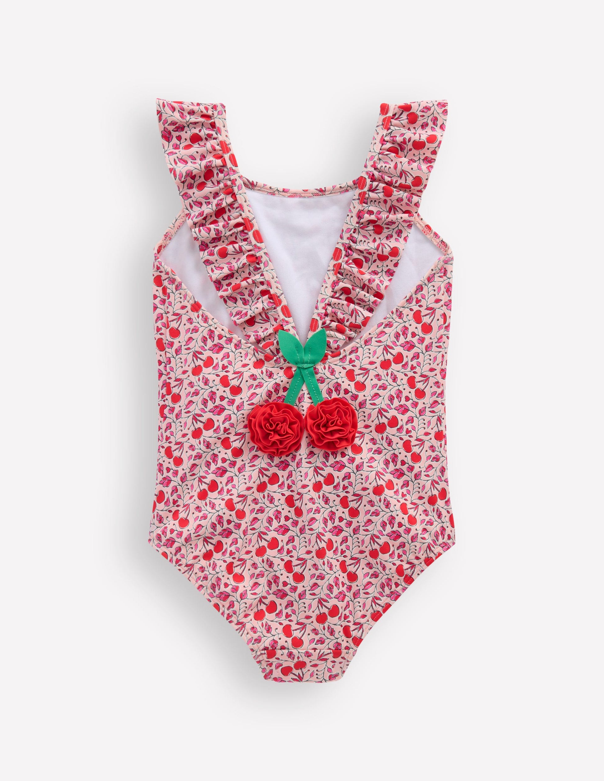 Hallie Frill Strap Swimsuit-Lotus Cherry Vine-2