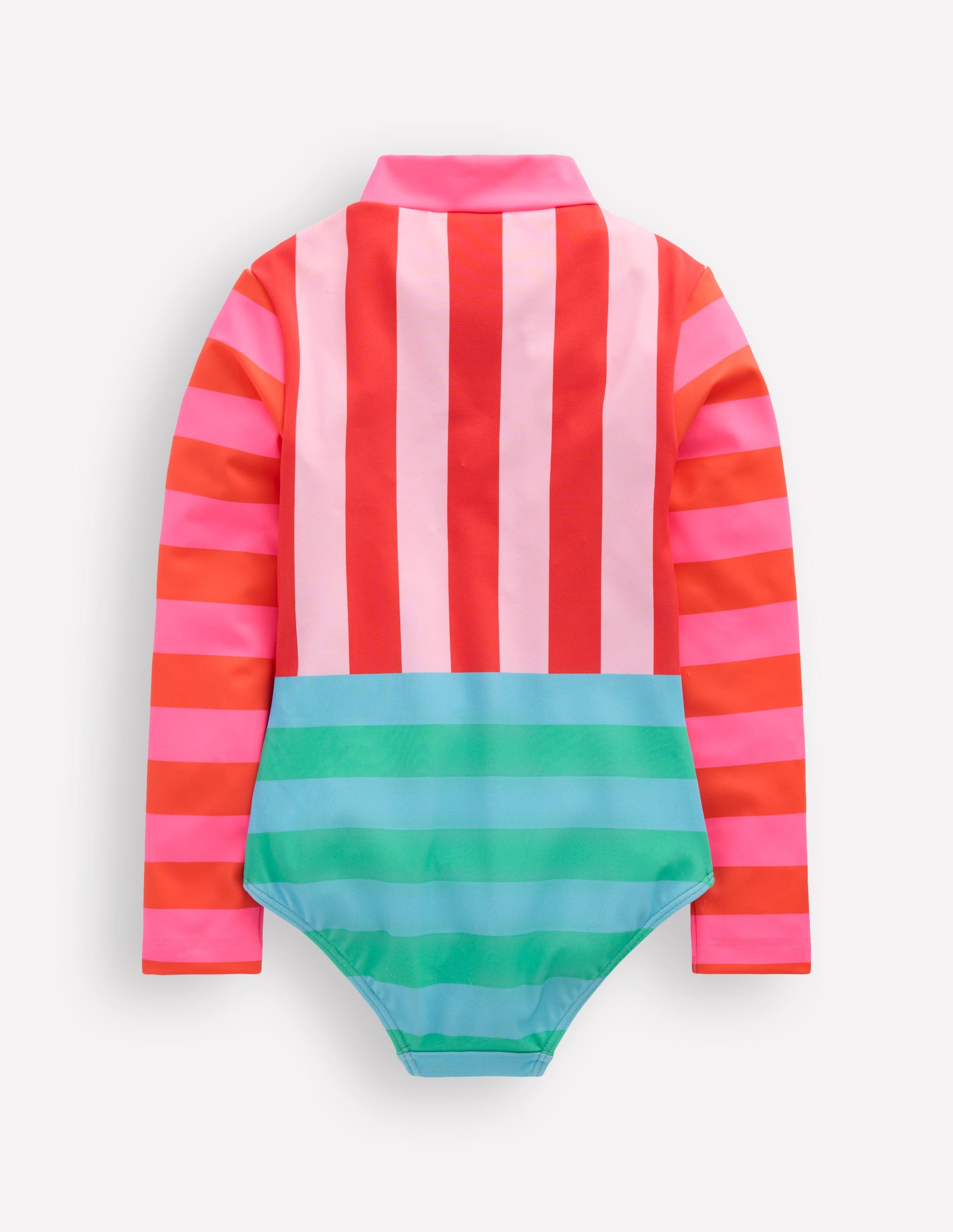 Long-Sleeved Swimsuit-Multi Hotchpotch Stripe-3