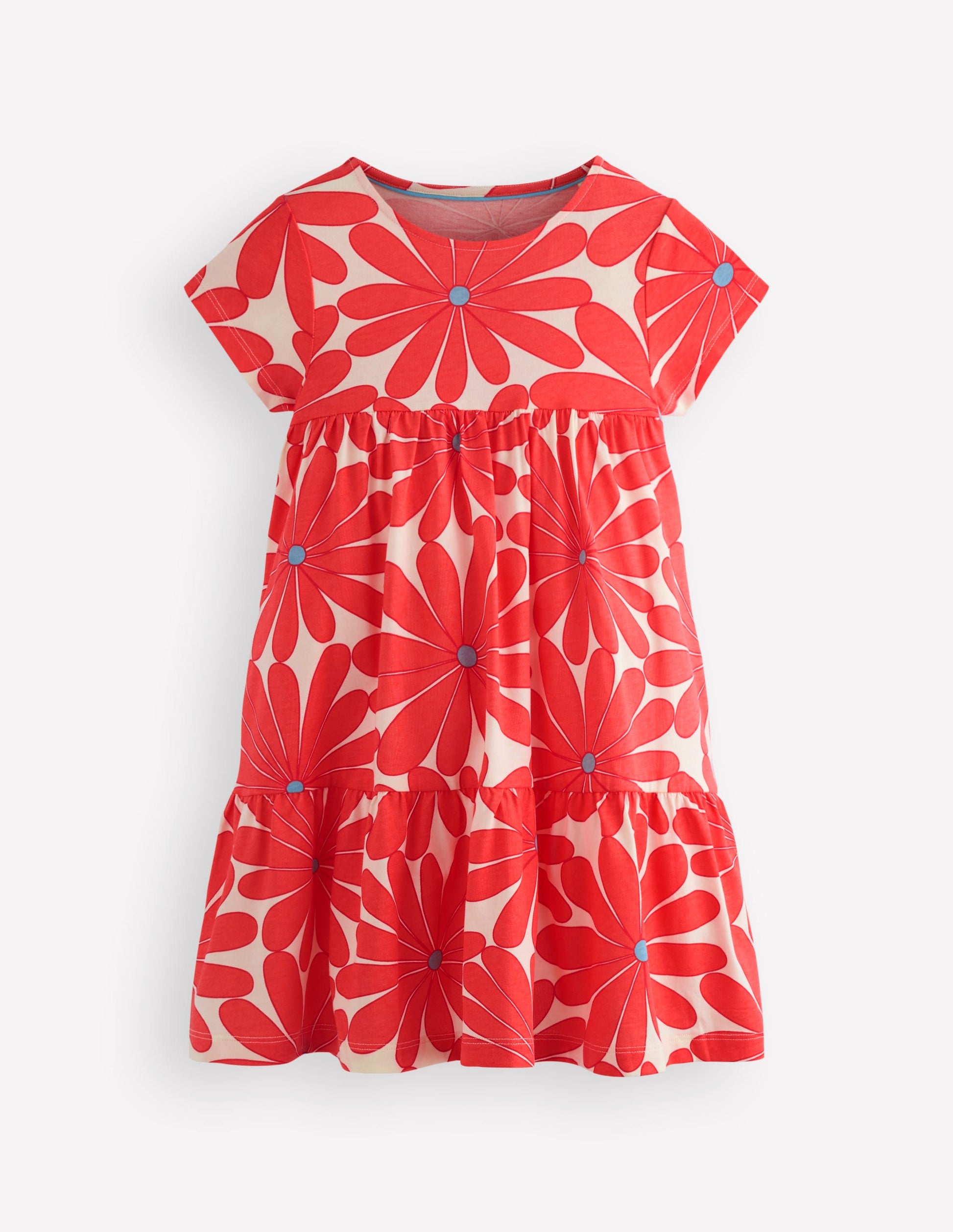 Boden Girls Ariel Twirly Jersey Dress in Orange