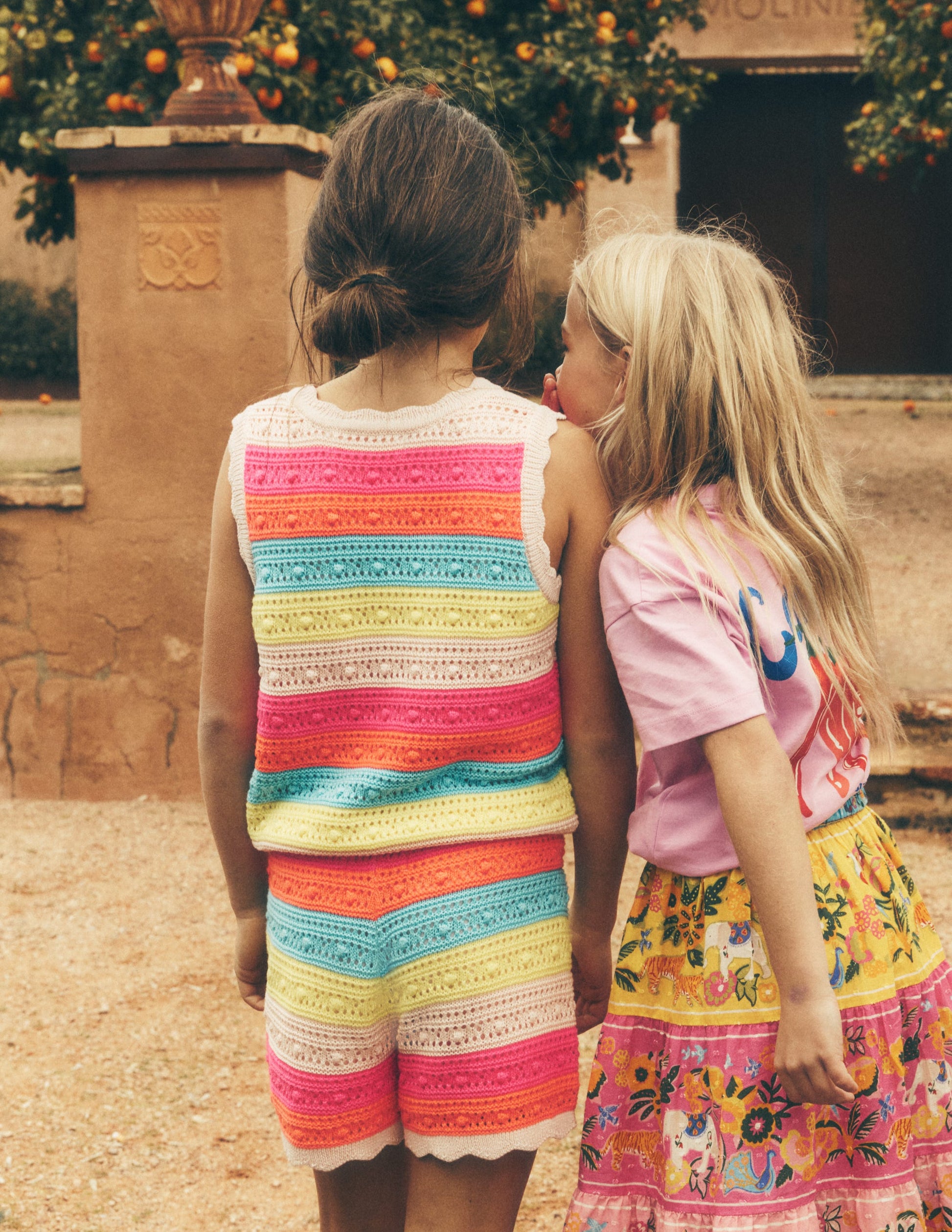 Knitted Shorts-Neon Multi Stripe-4