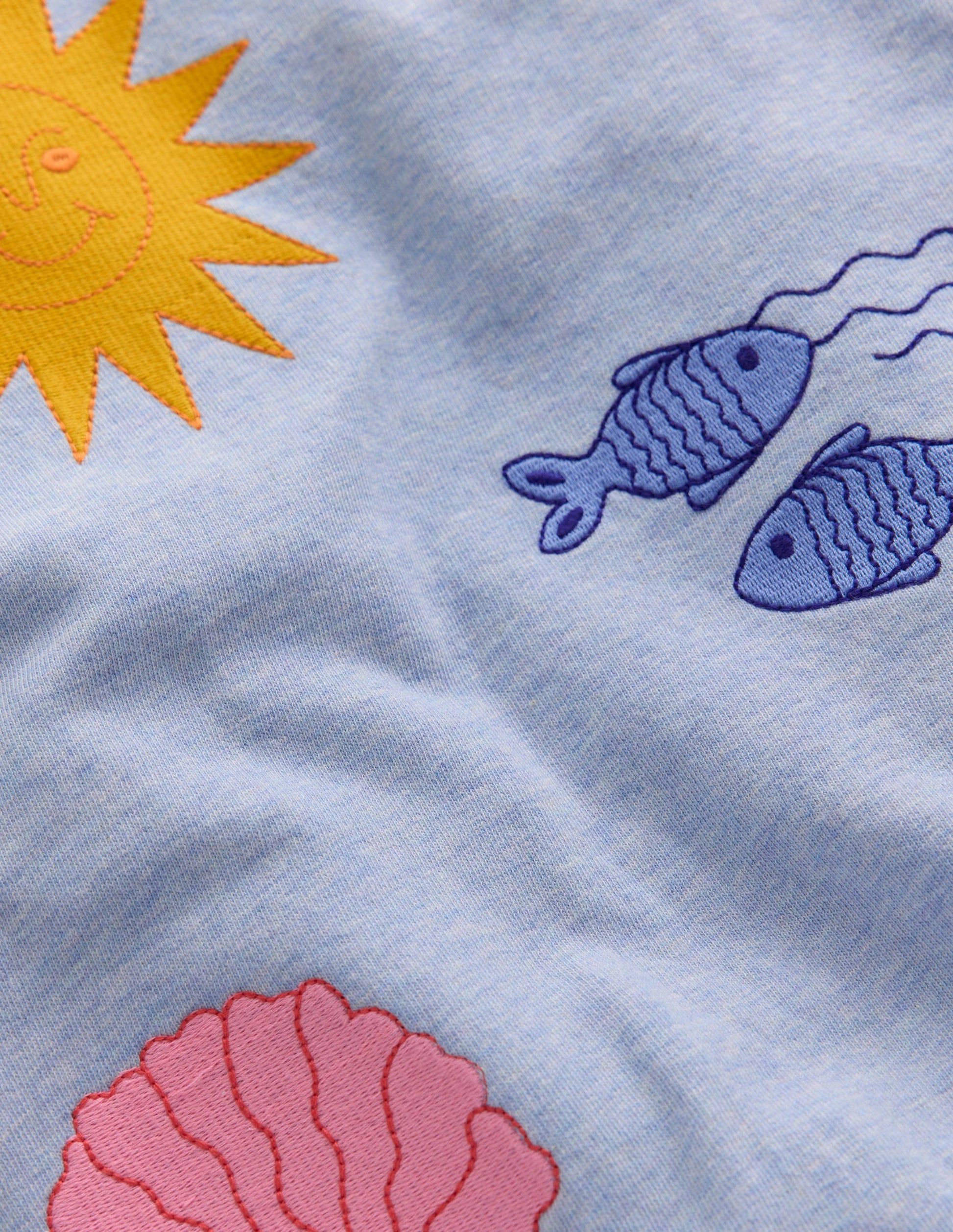 Bobbie Appliqué Sweatshirt-Blue Embroidered-3