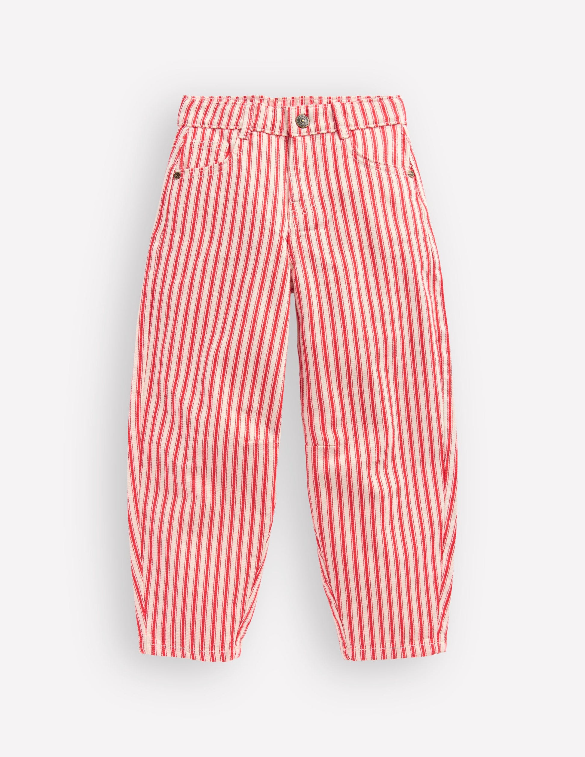 Barrel Leg Jeans-Poppy Red Tram Stripe-2