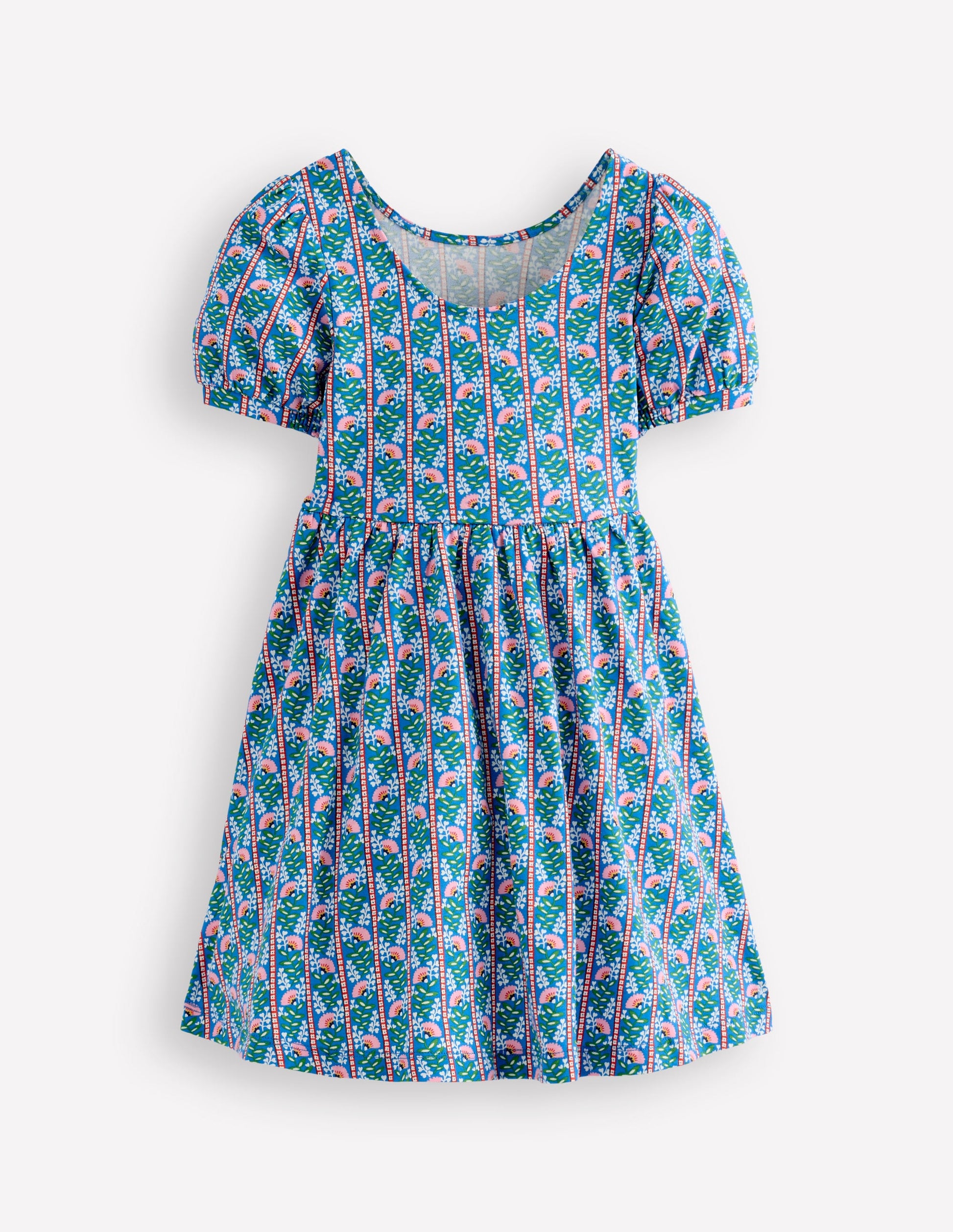 Boden Girls Ballerina Jersey Dress in Blue | Size 3-4 Years
