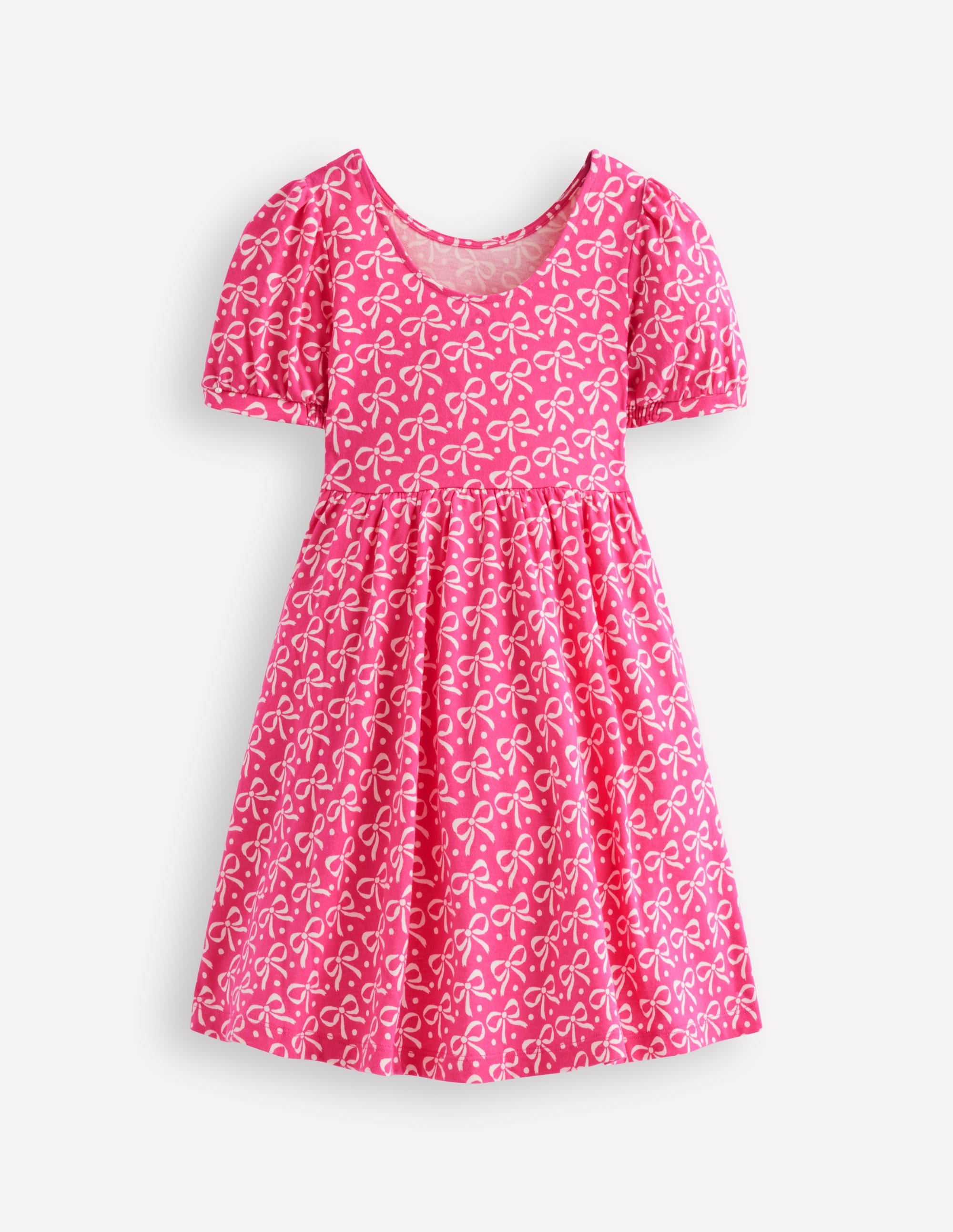 Ballerina Jersey Dress-Pink Bows - Image 2